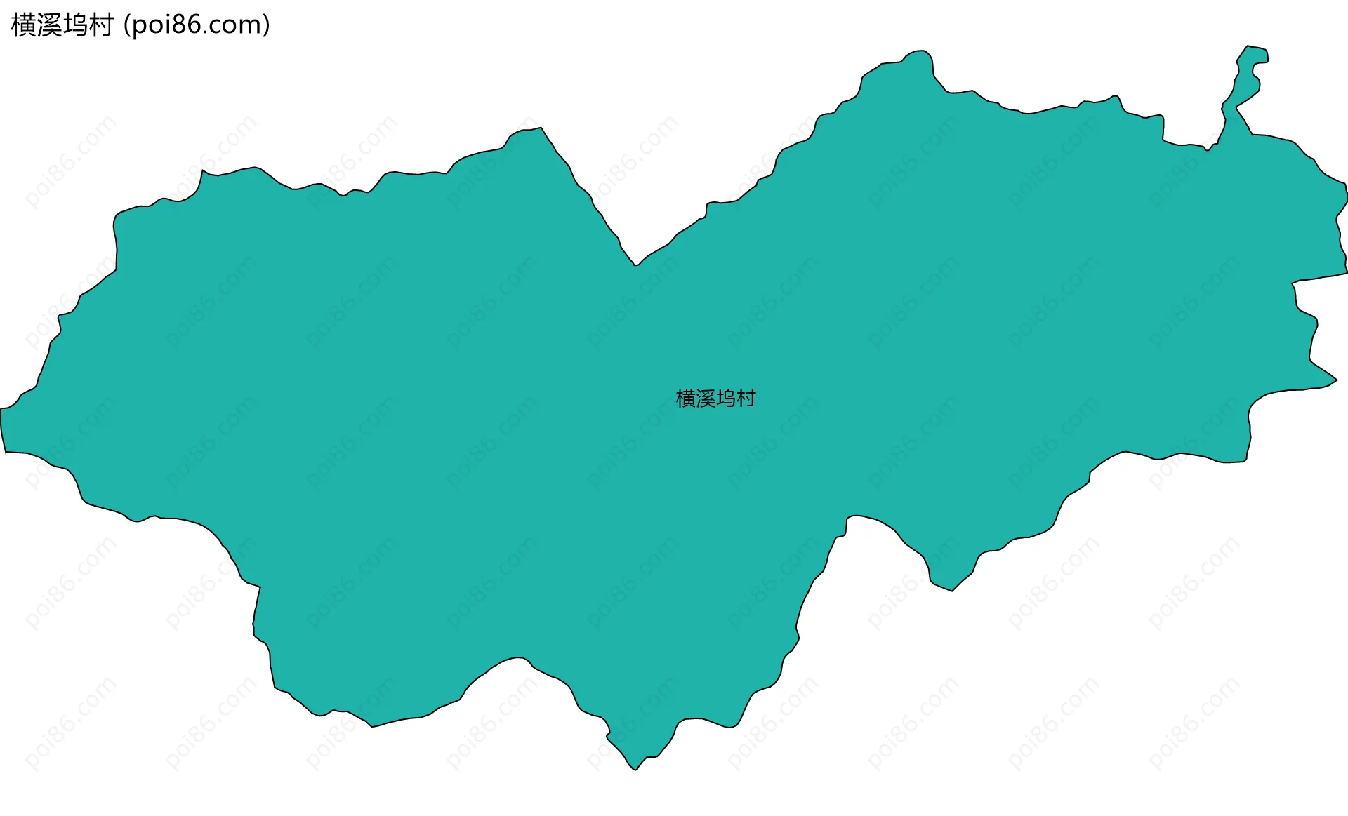 横溪坞村边界地图