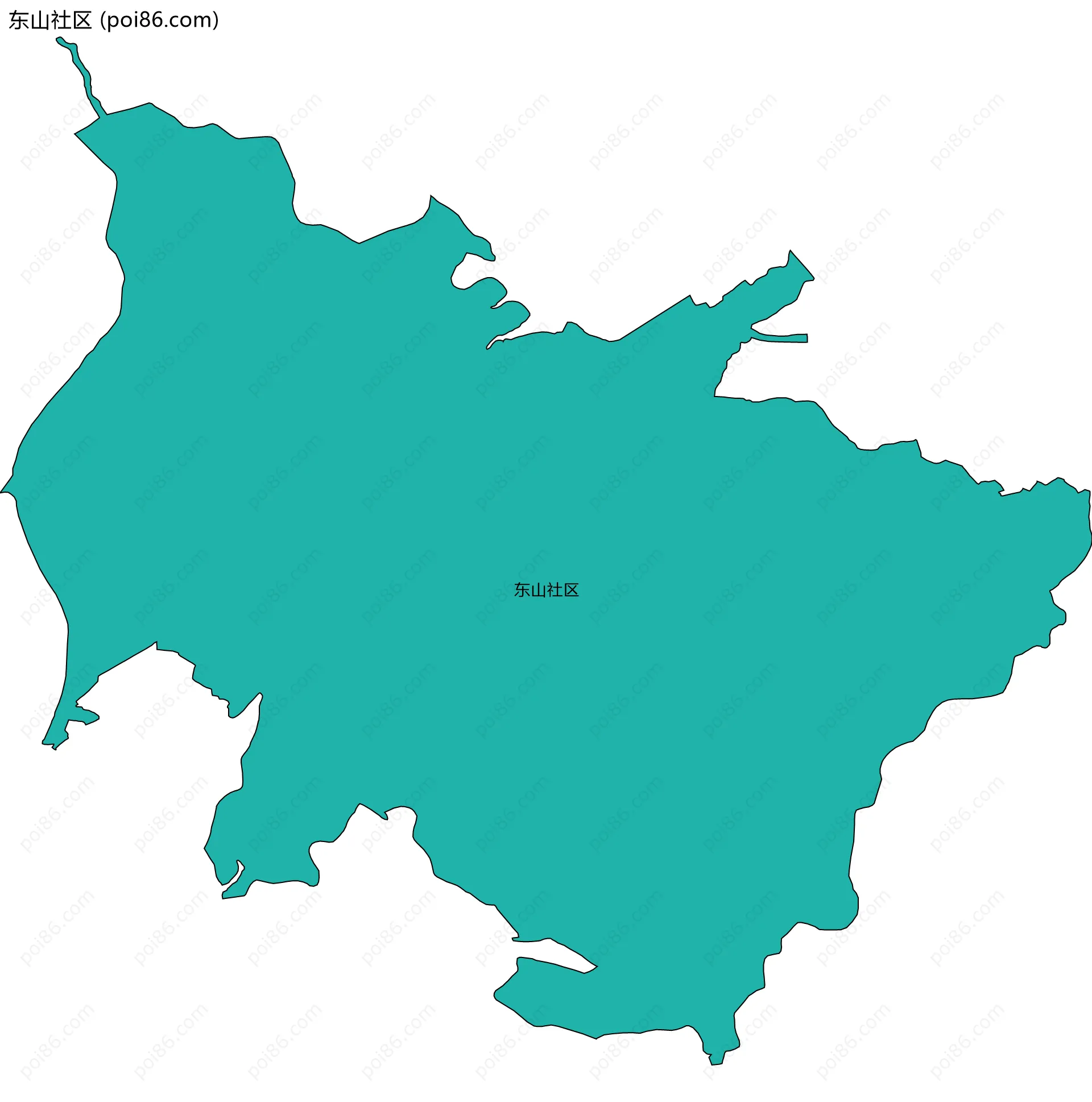 东山社区边界地图