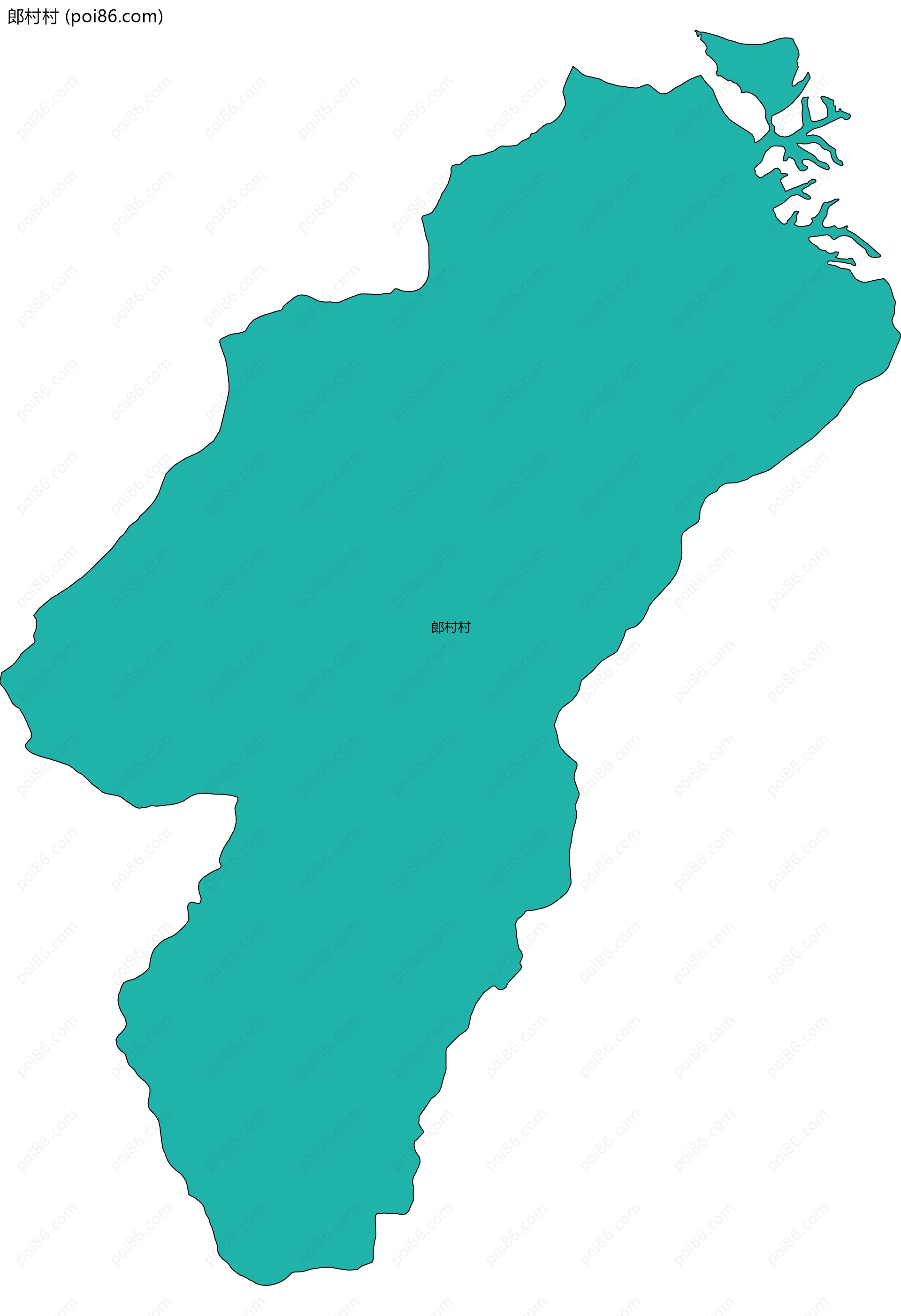 郎村村边界地图