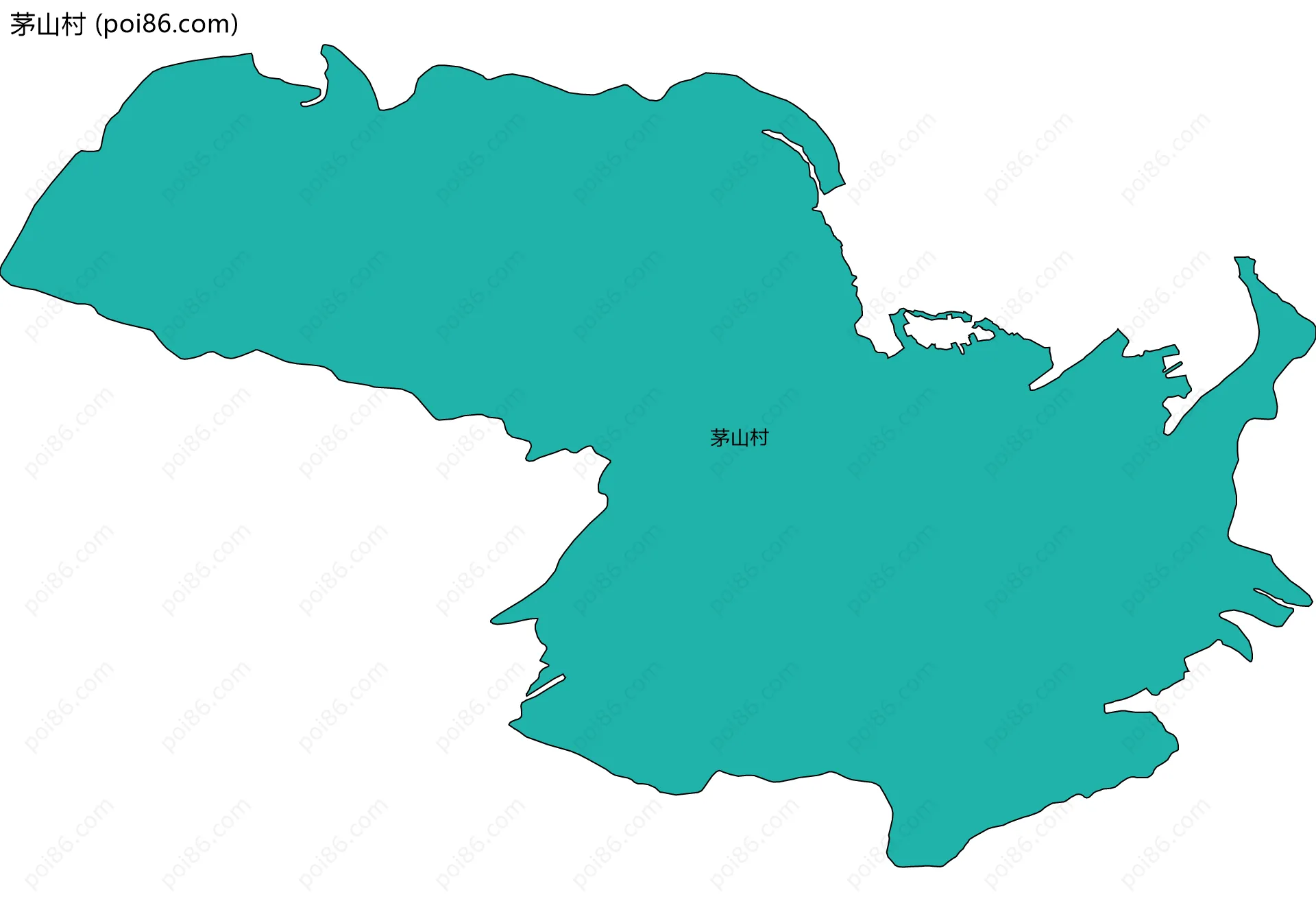 茅山村边界地图