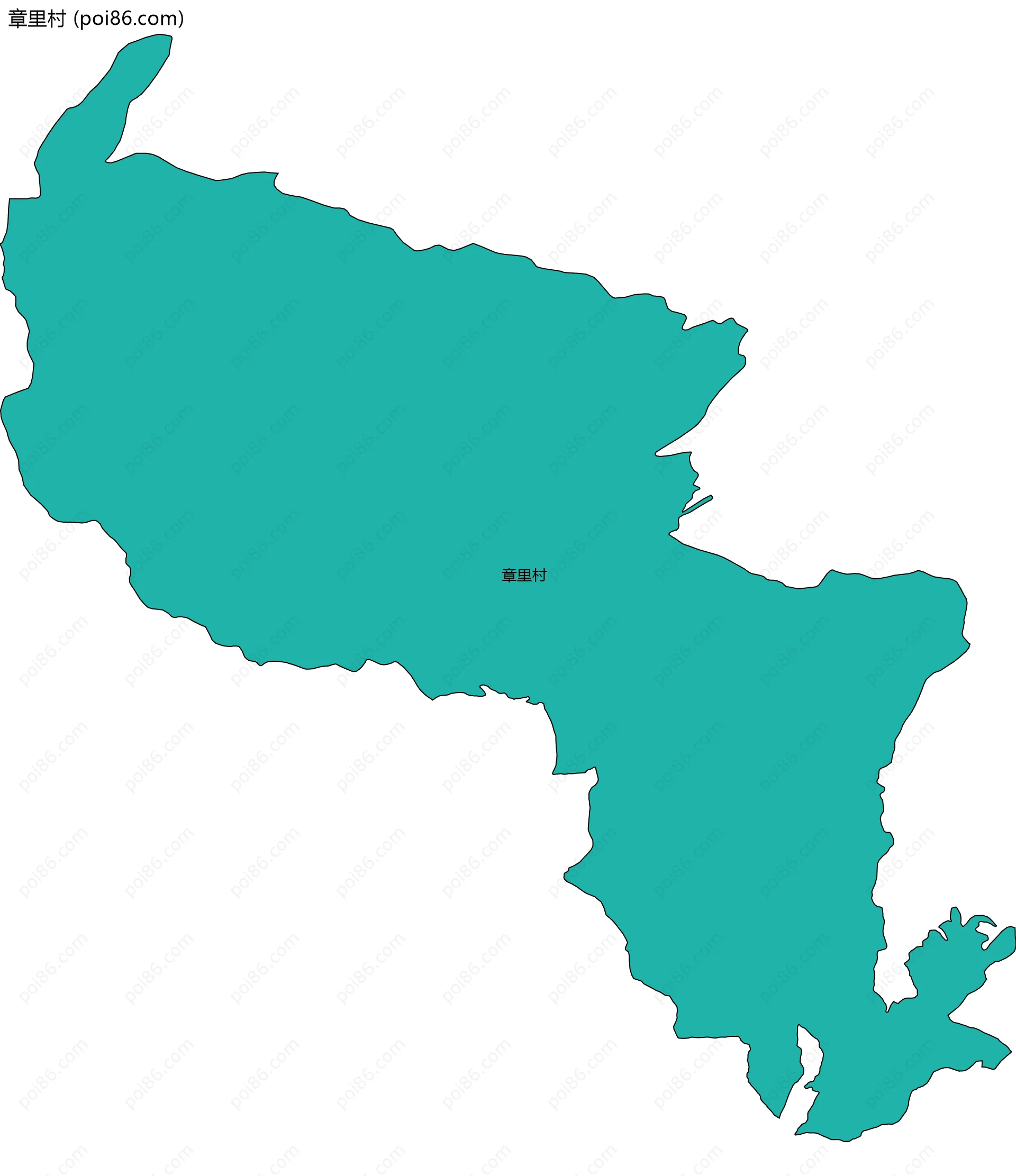 章里村边界地图