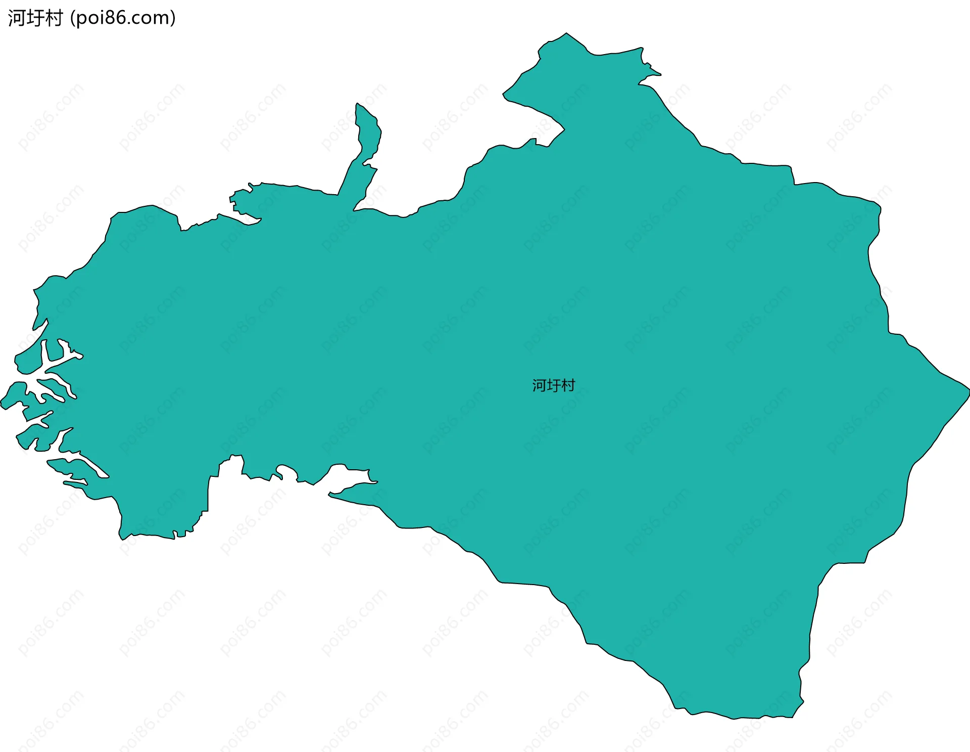 河圩村边界地图