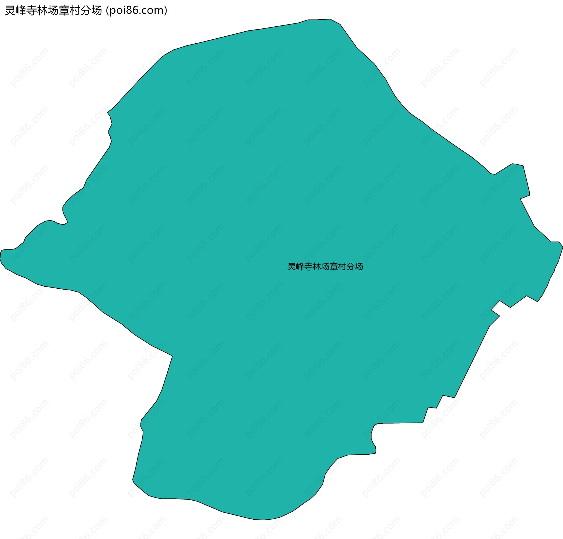 灵峰寺林场章村分场边界地图