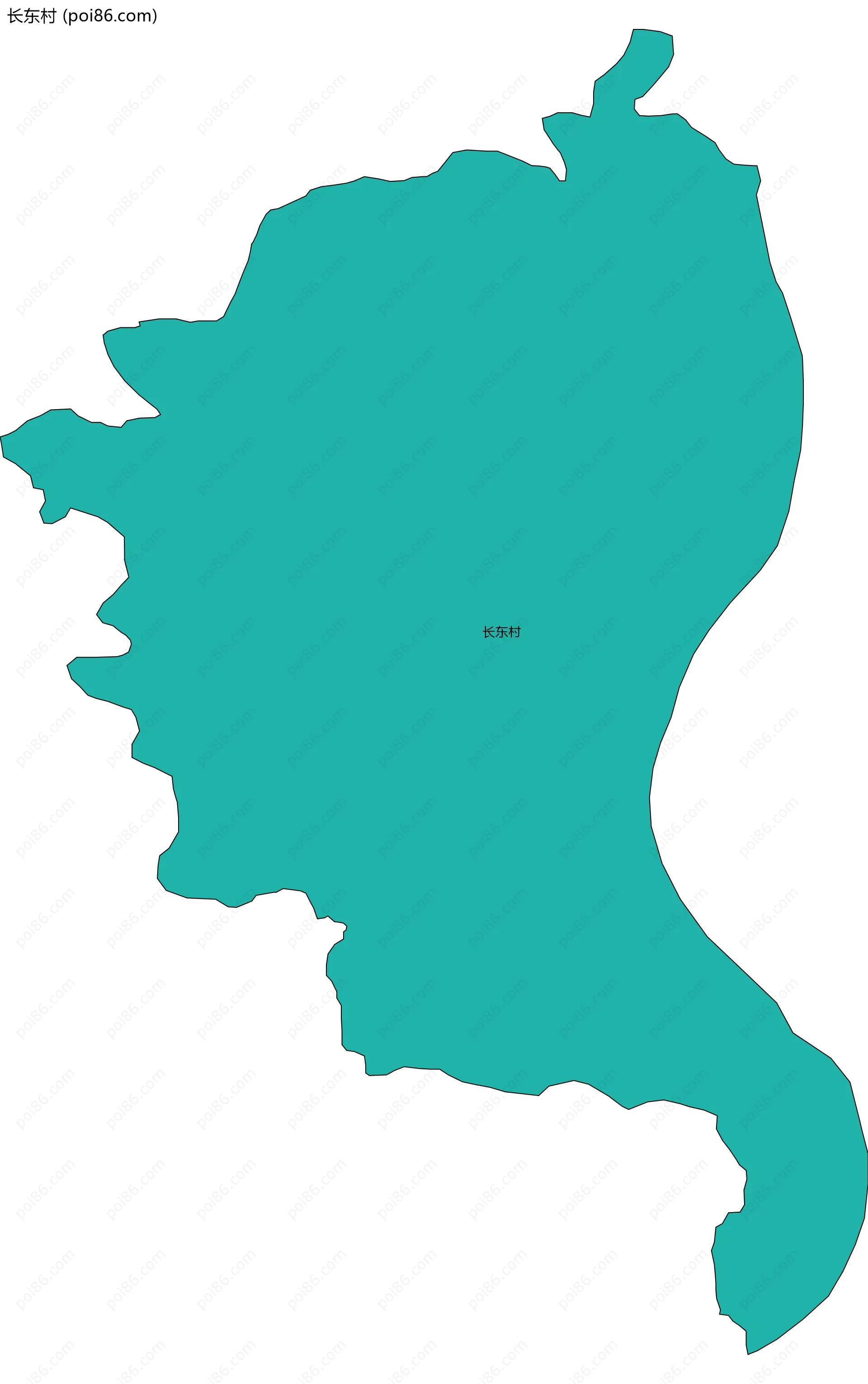 长东村边界地图