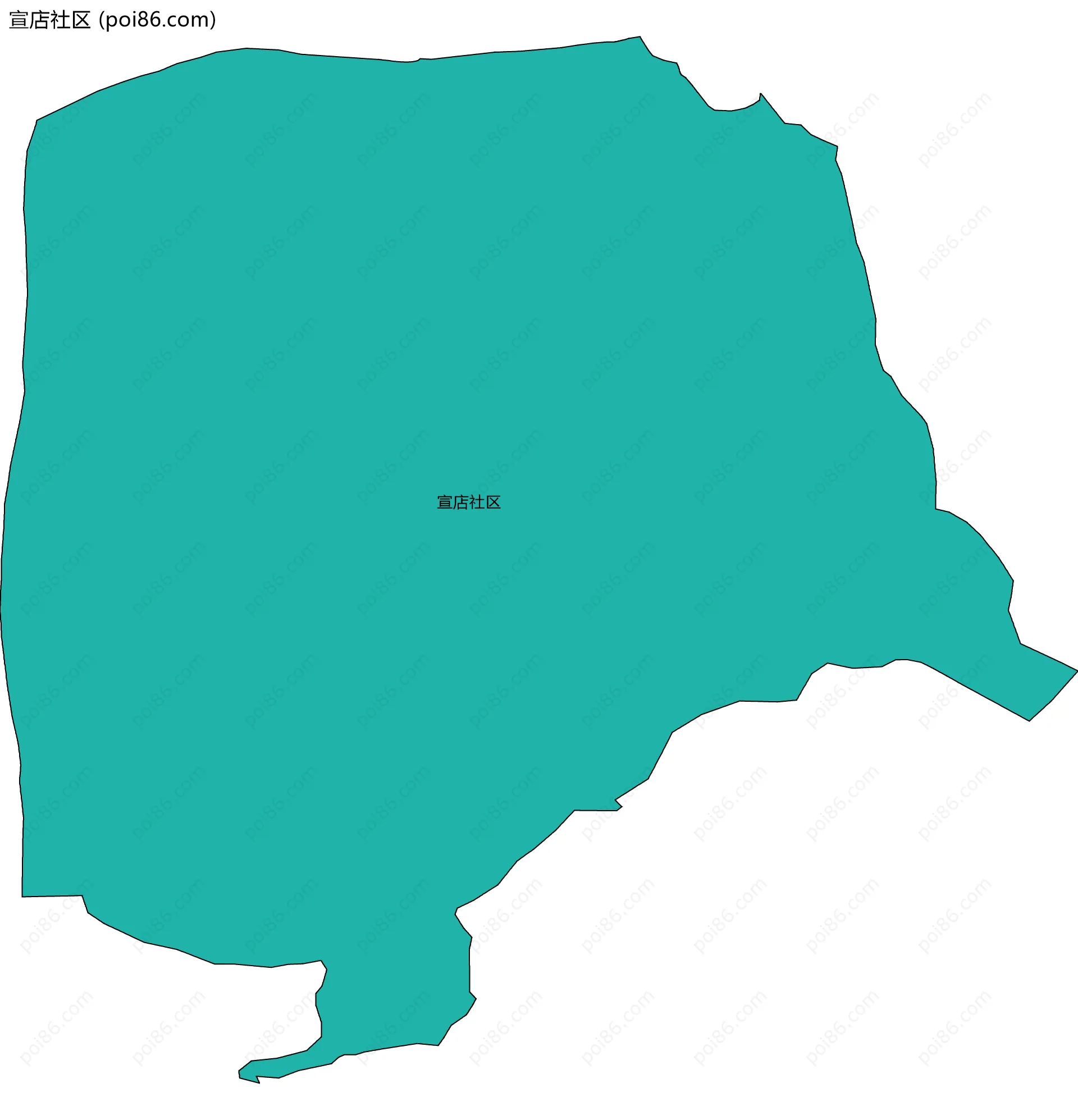 宣店社区边界地图
