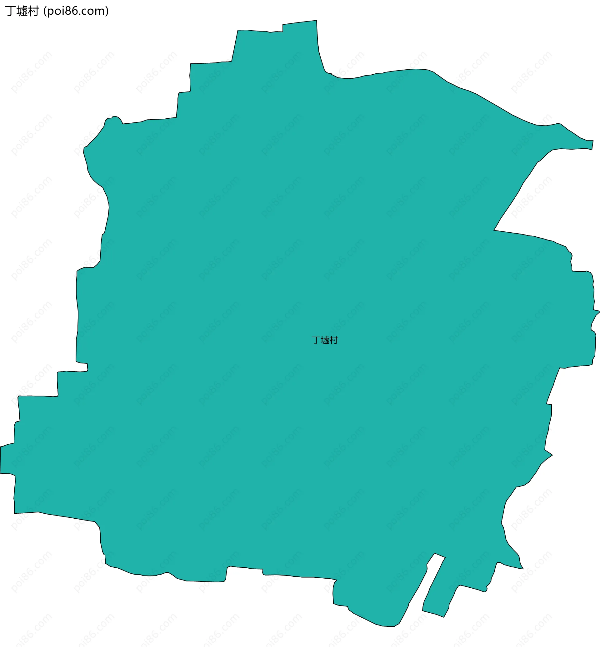 丁墟村边界地图