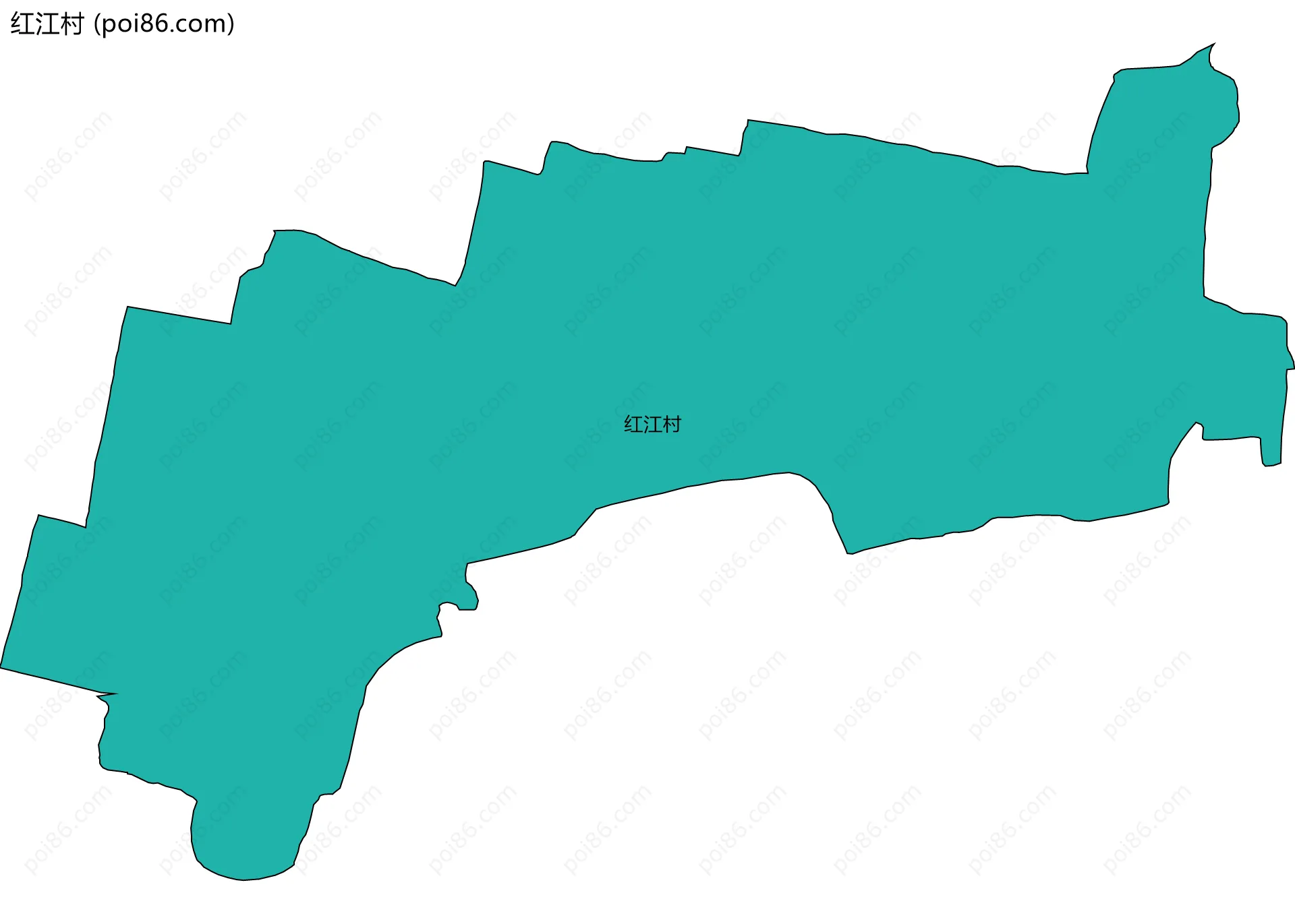 红江村边界地图