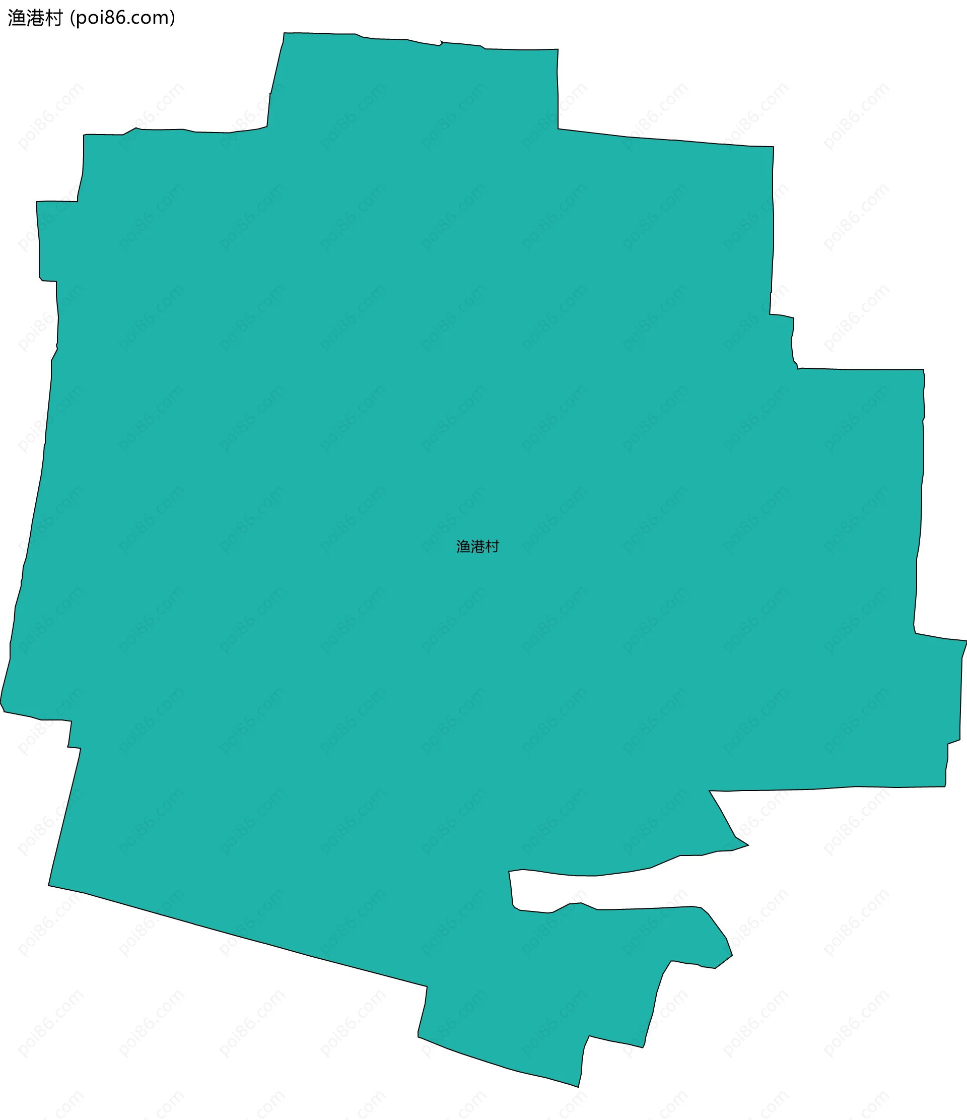 渔港村边界地图