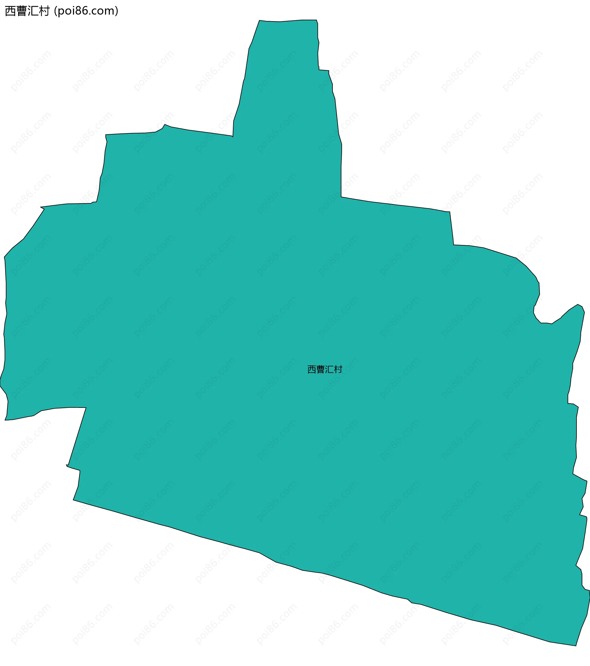 西曹汇村边界地图