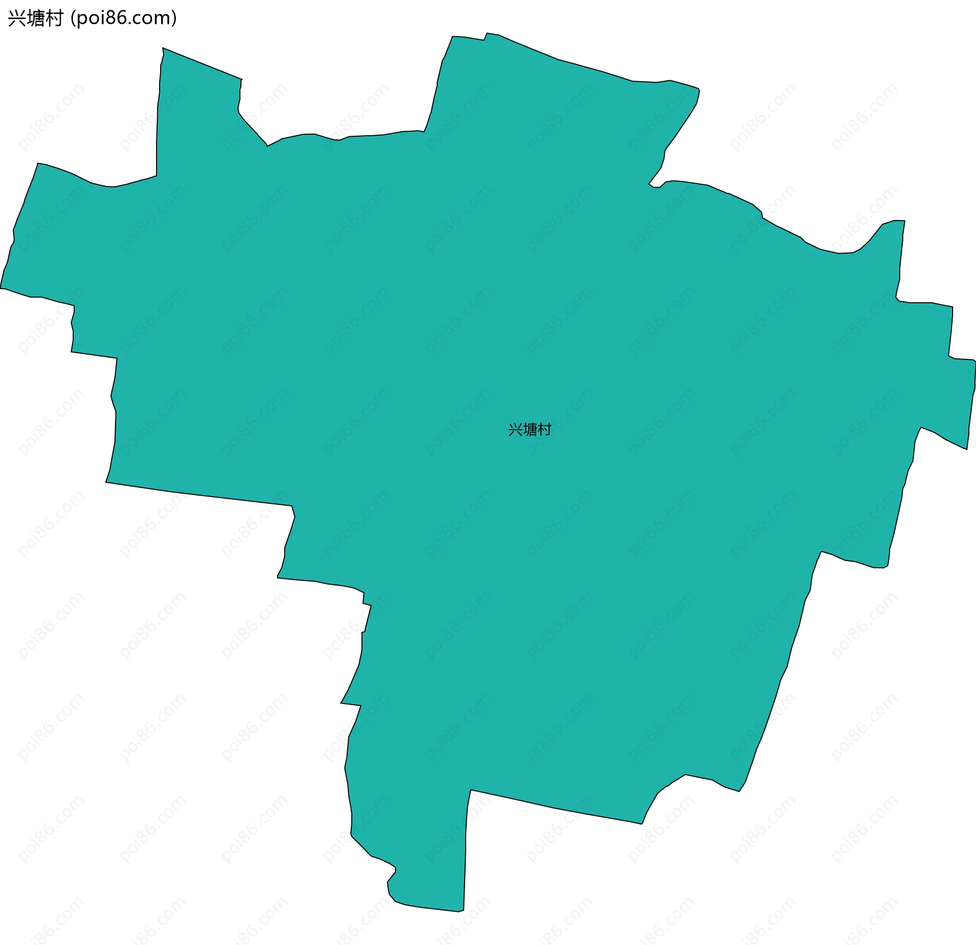 兴塘村边界地图