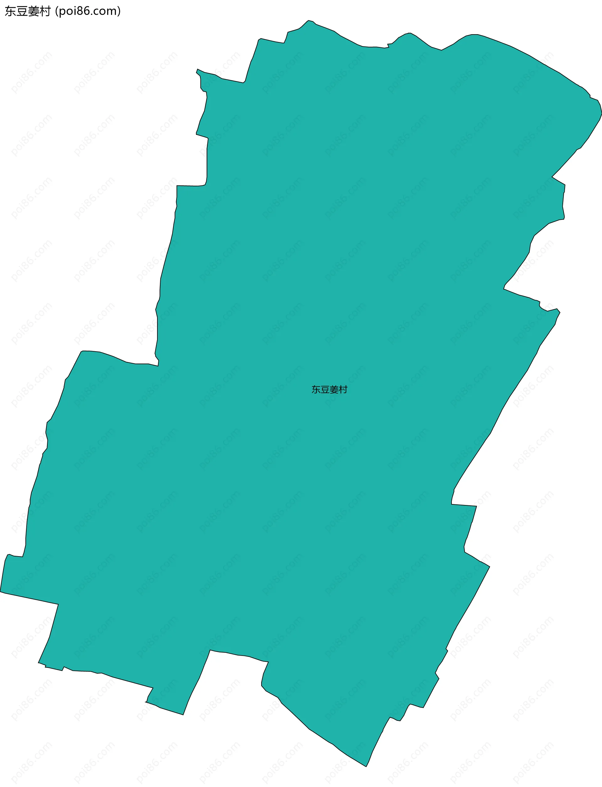 东豆姜村边界地图