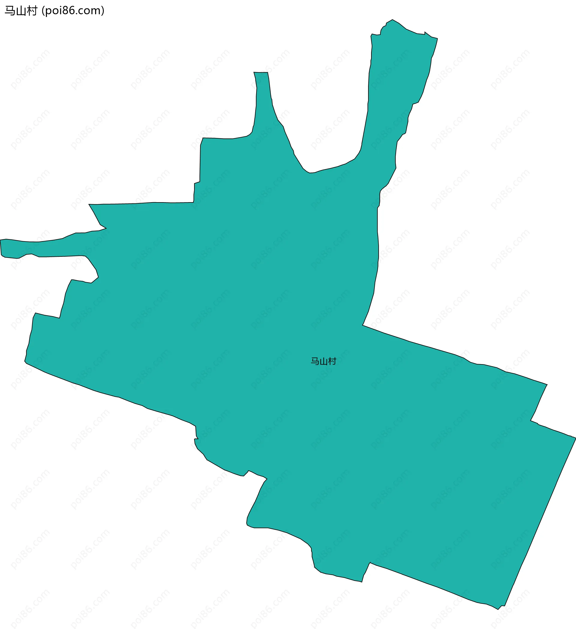 马山村边界地图