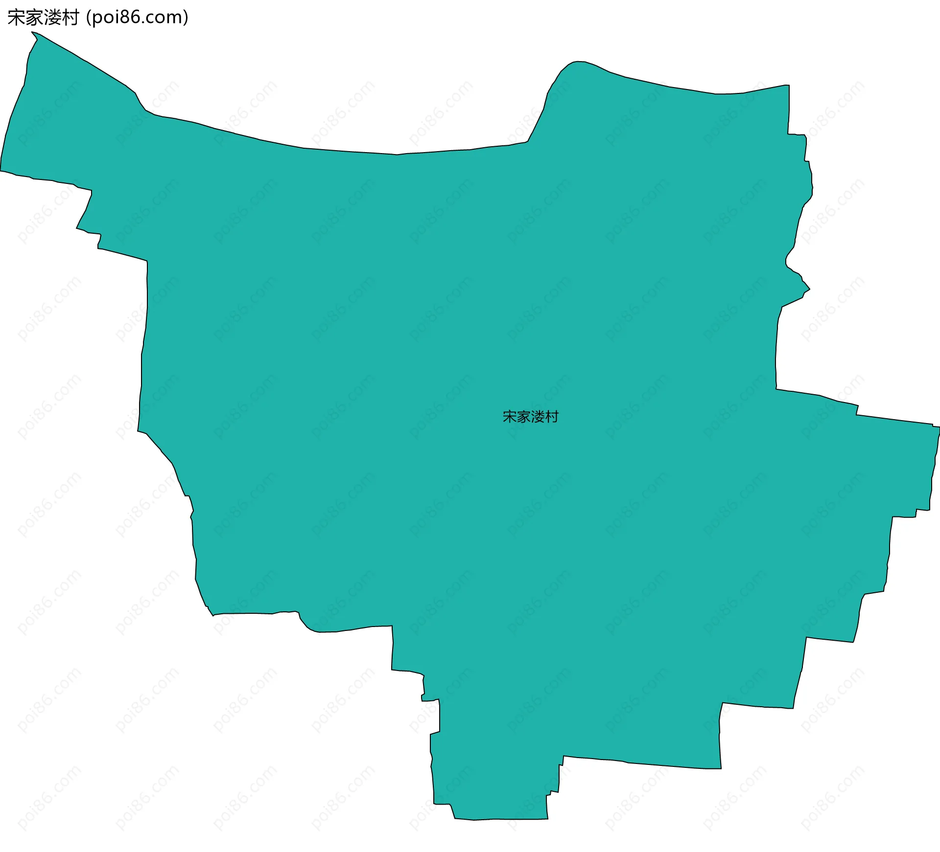 宋家溇村边界地图