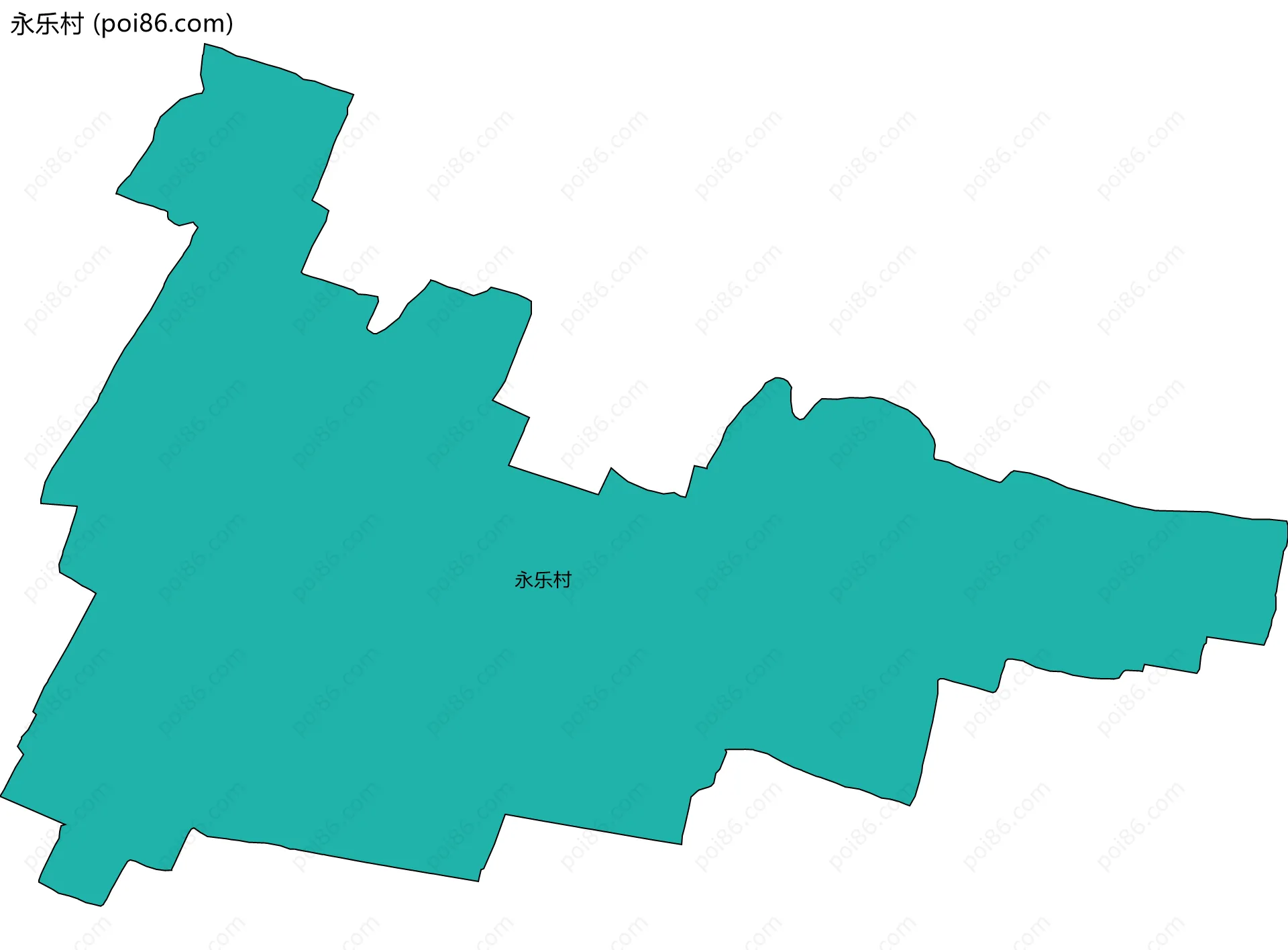 永乐村边界地图