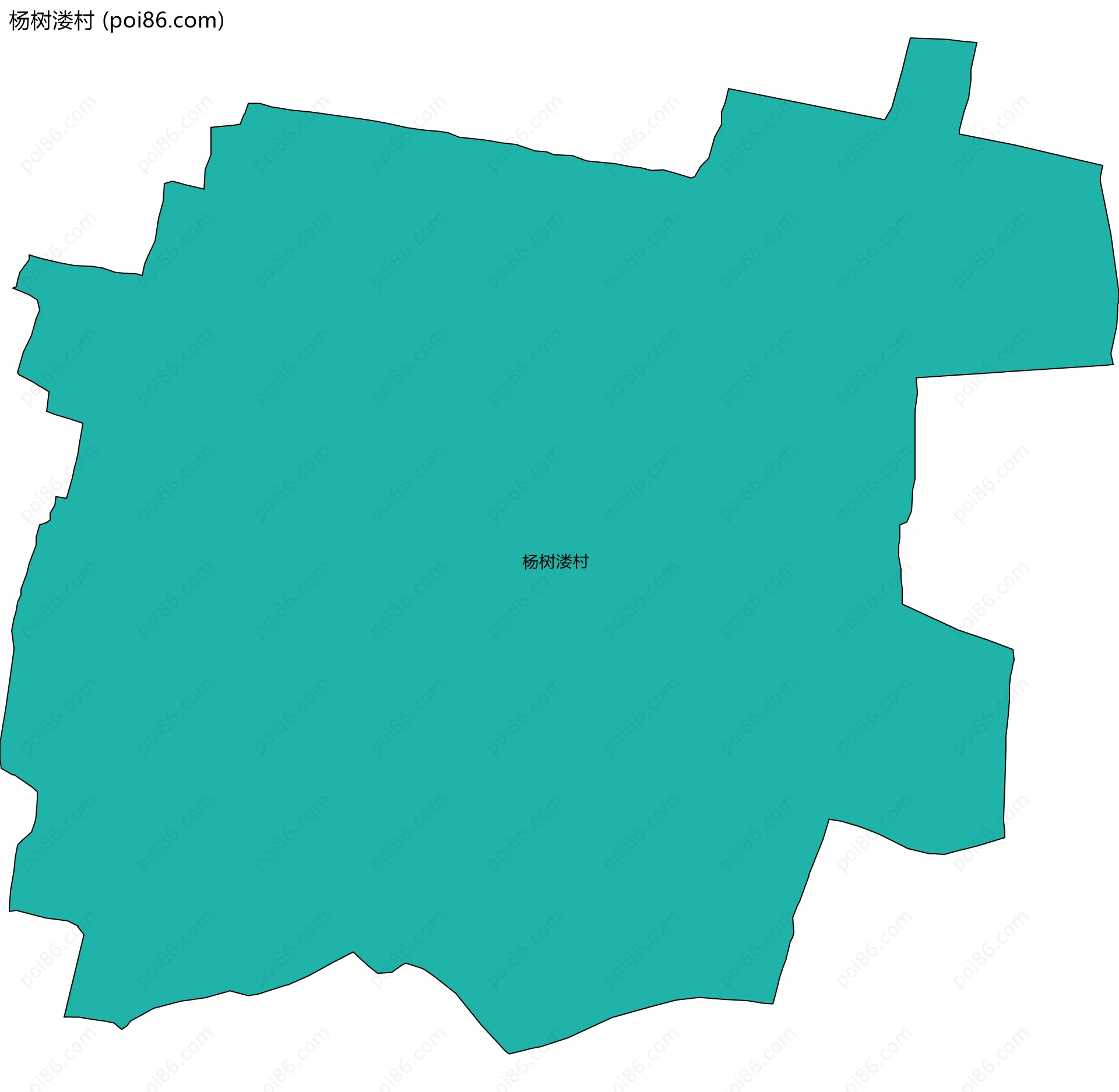 杨树溇村边界地图