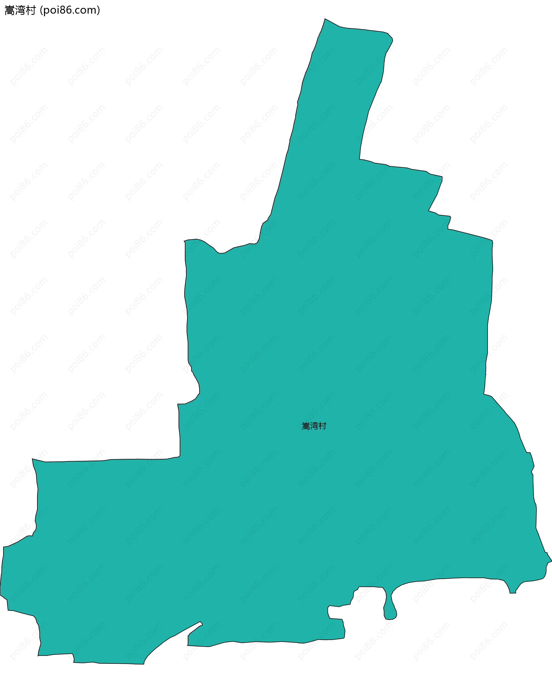 嵩湾村边界地图
