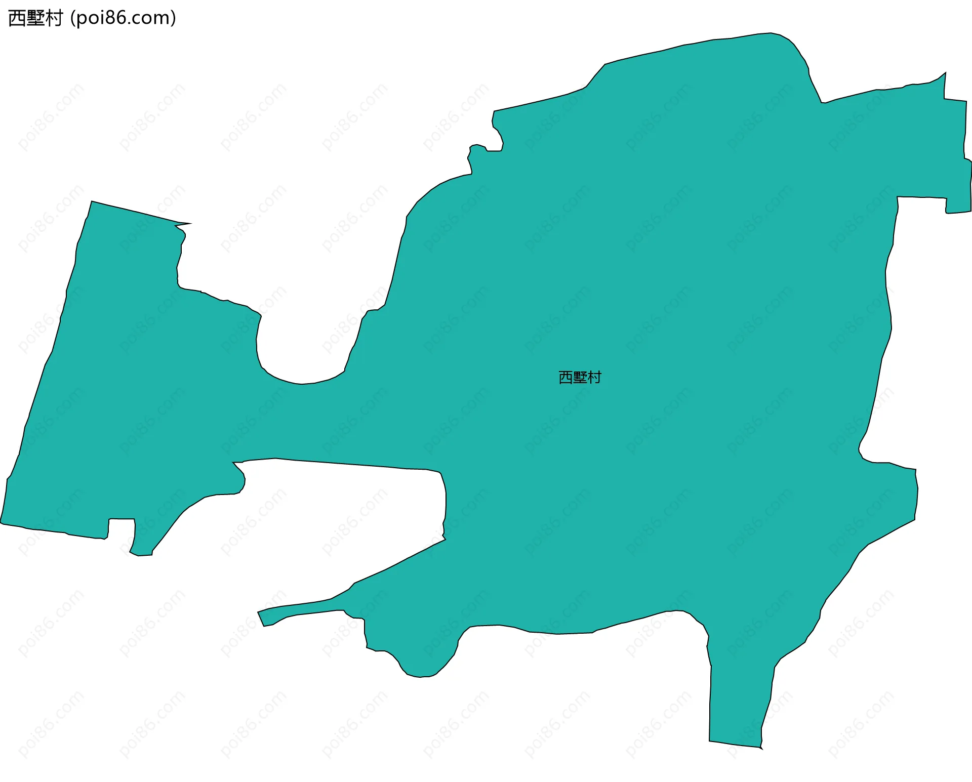 西墅村边界地图