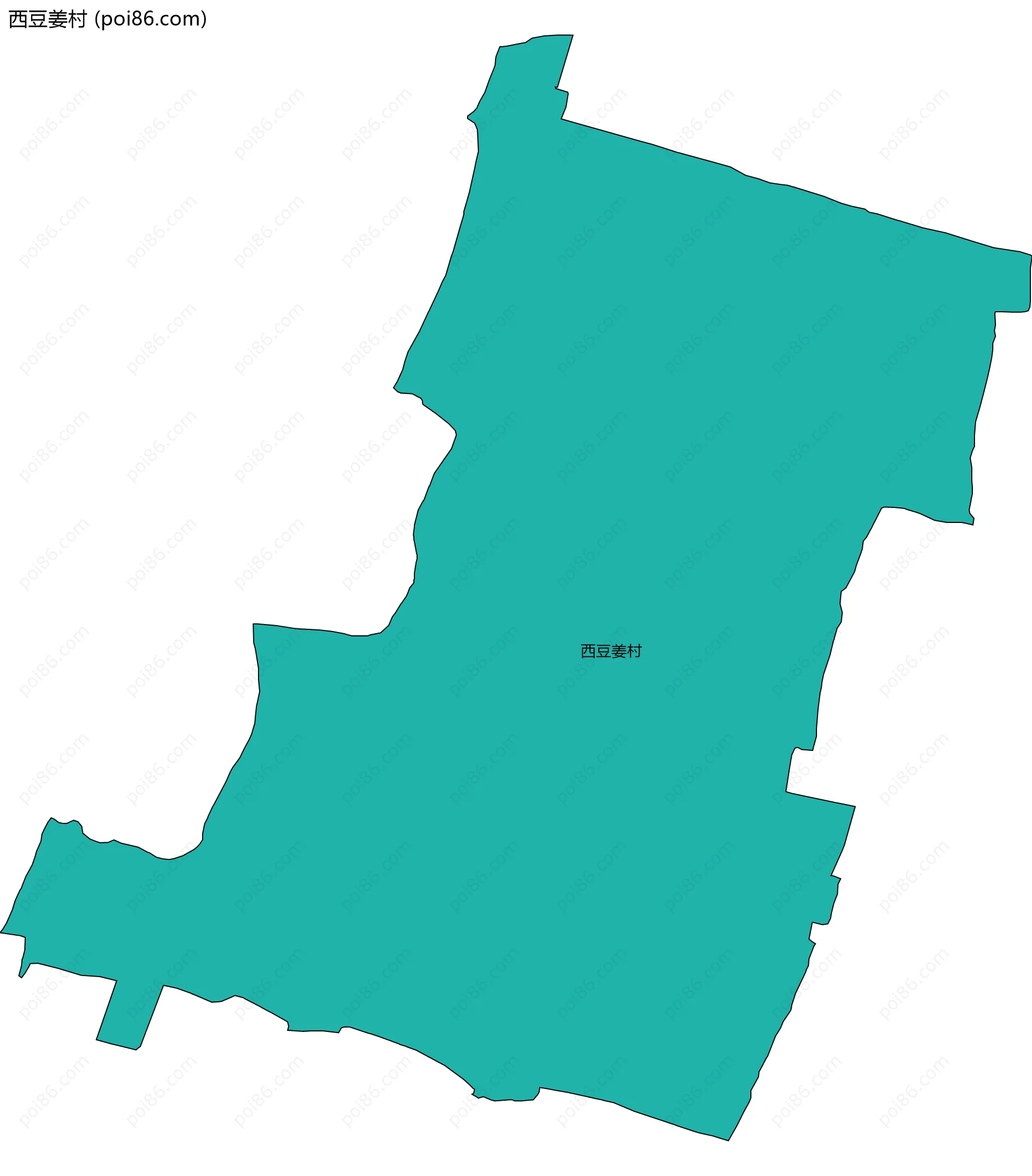 西豆姜村边界地图