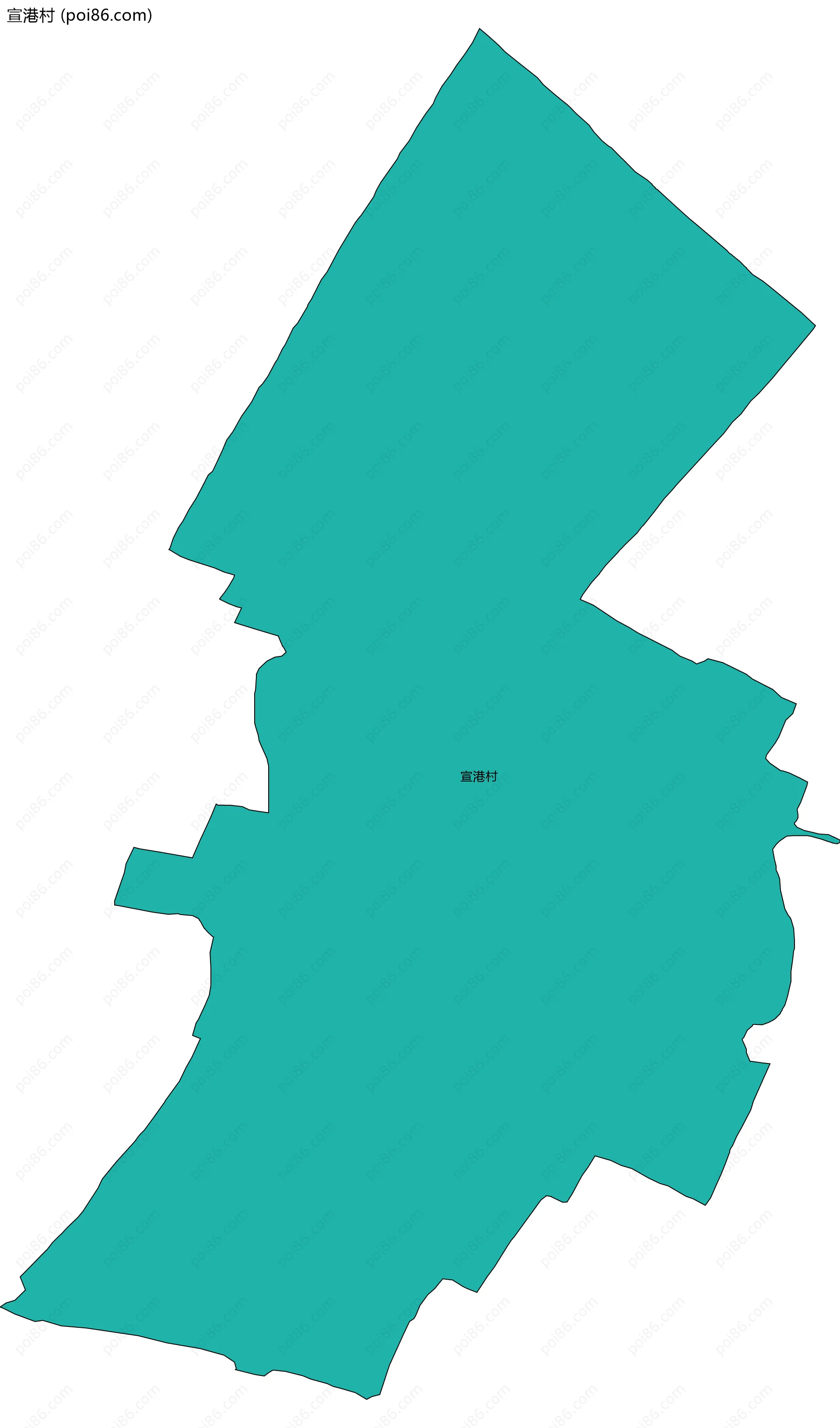 宣港村边界地图