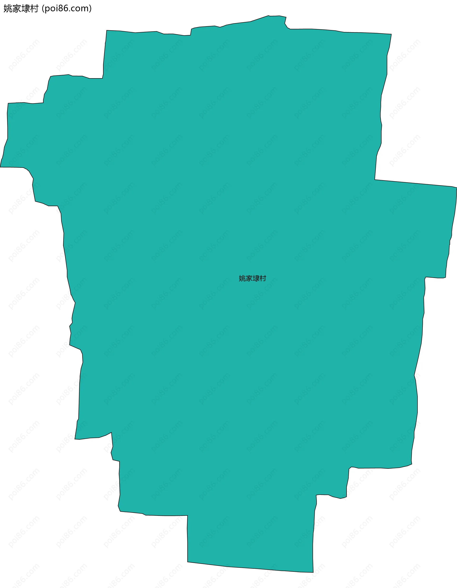 姚家埭村边界地图