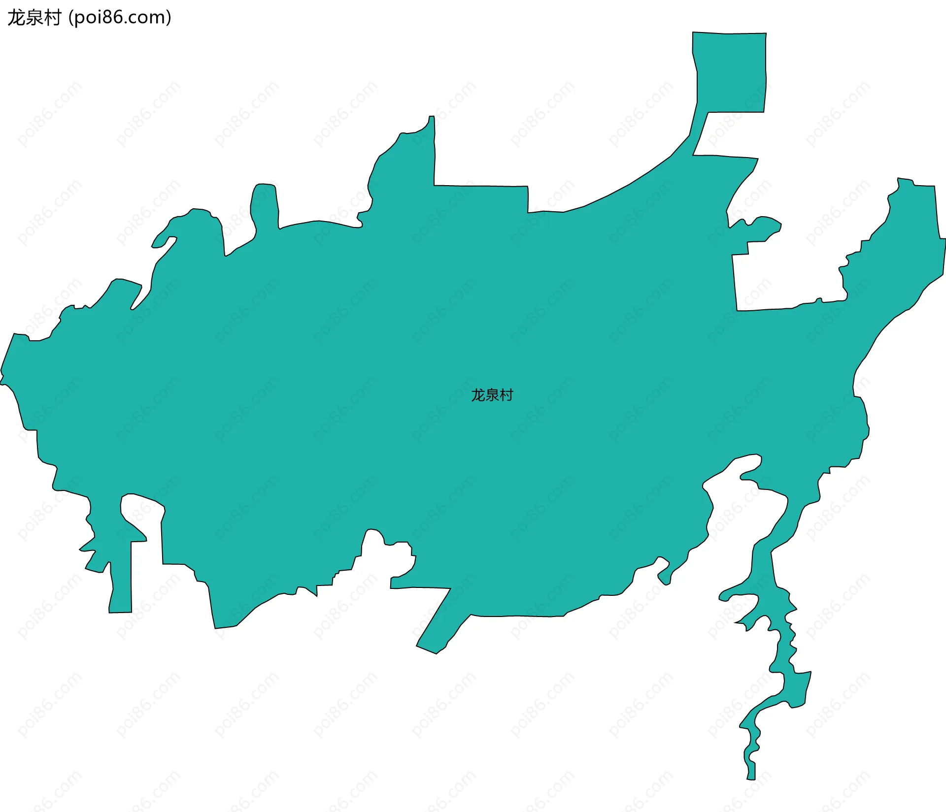 龙泉村边界地图