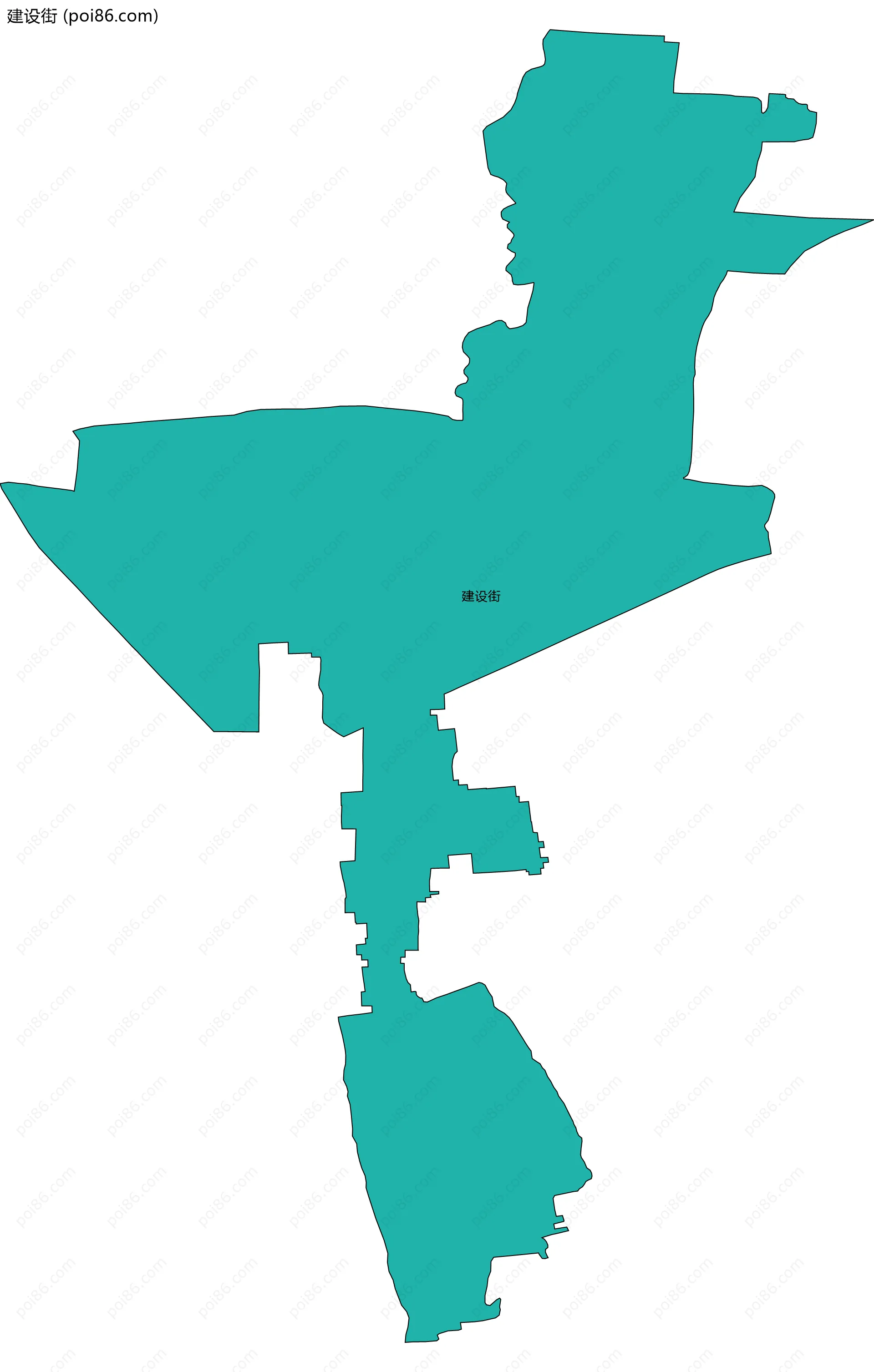 建设街边界地图