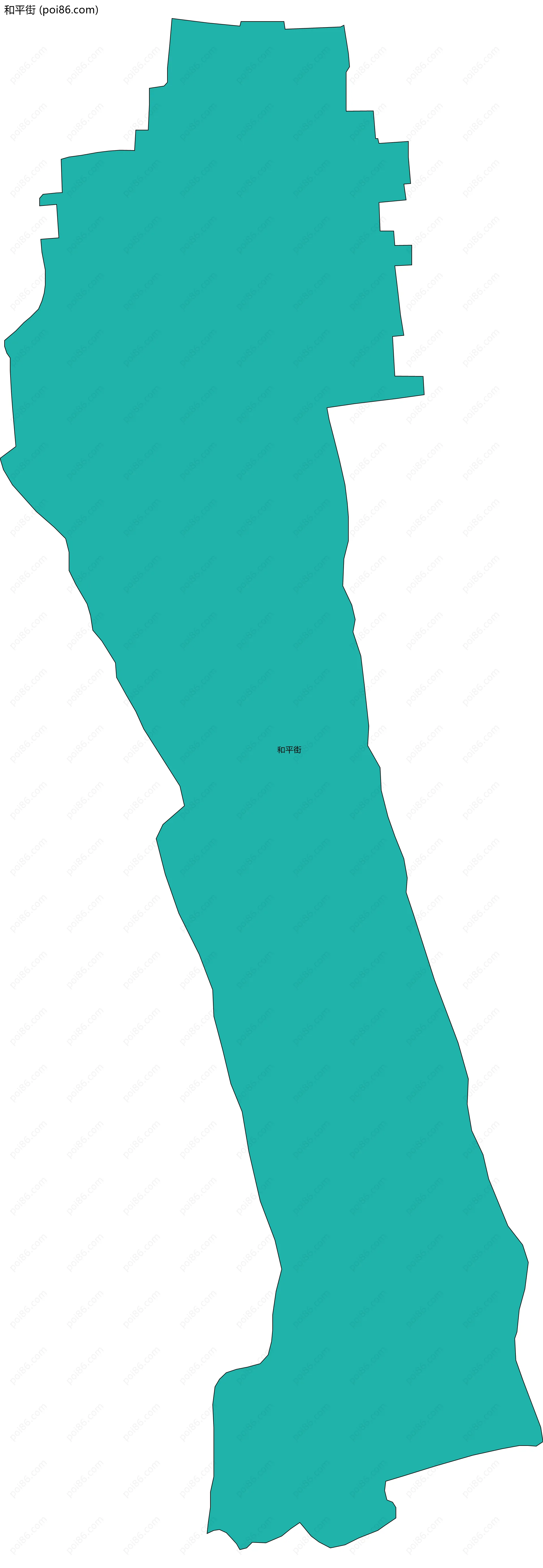 和平街边界地图