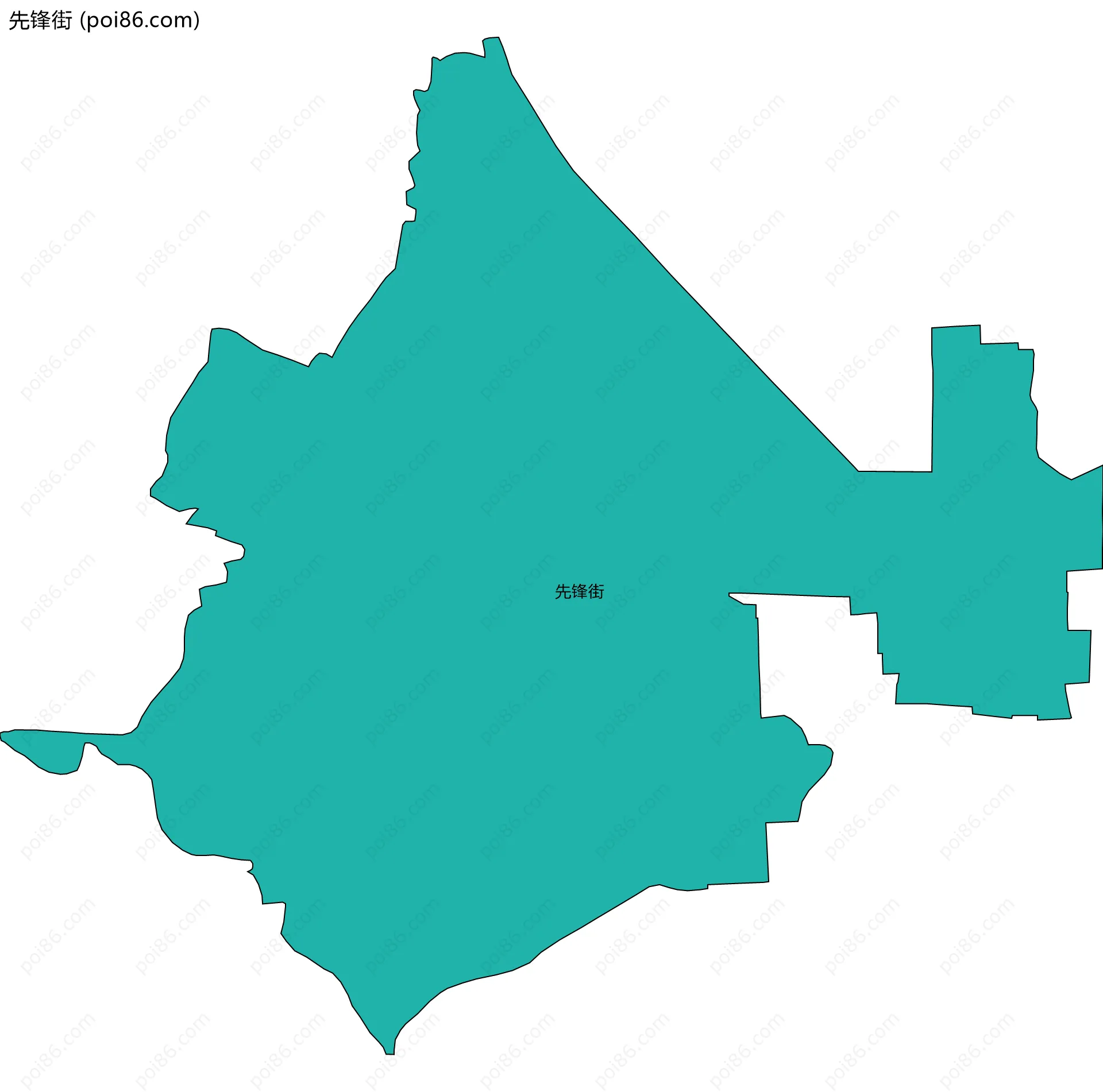 先锋街边界地图