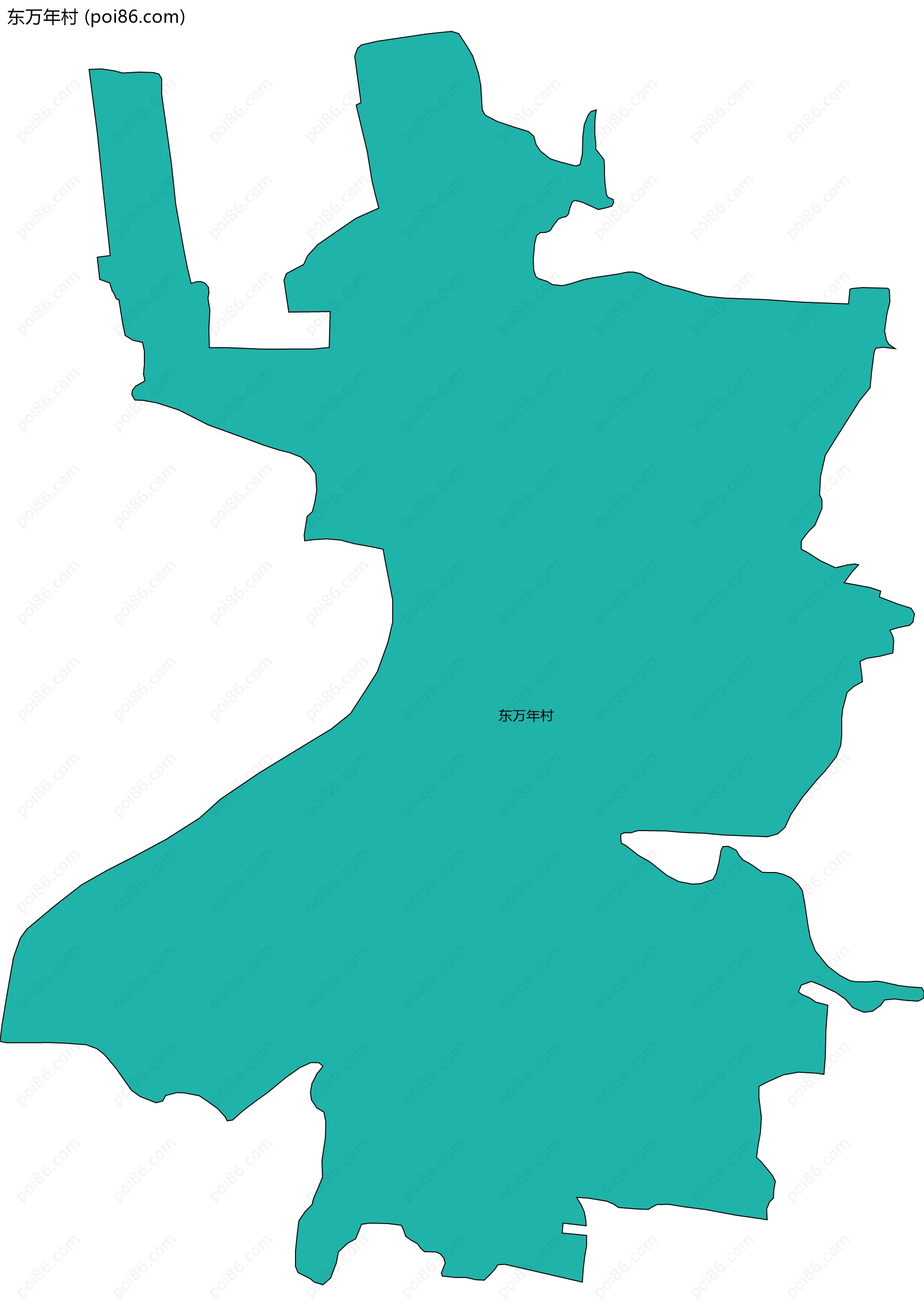 东万年村边界地图