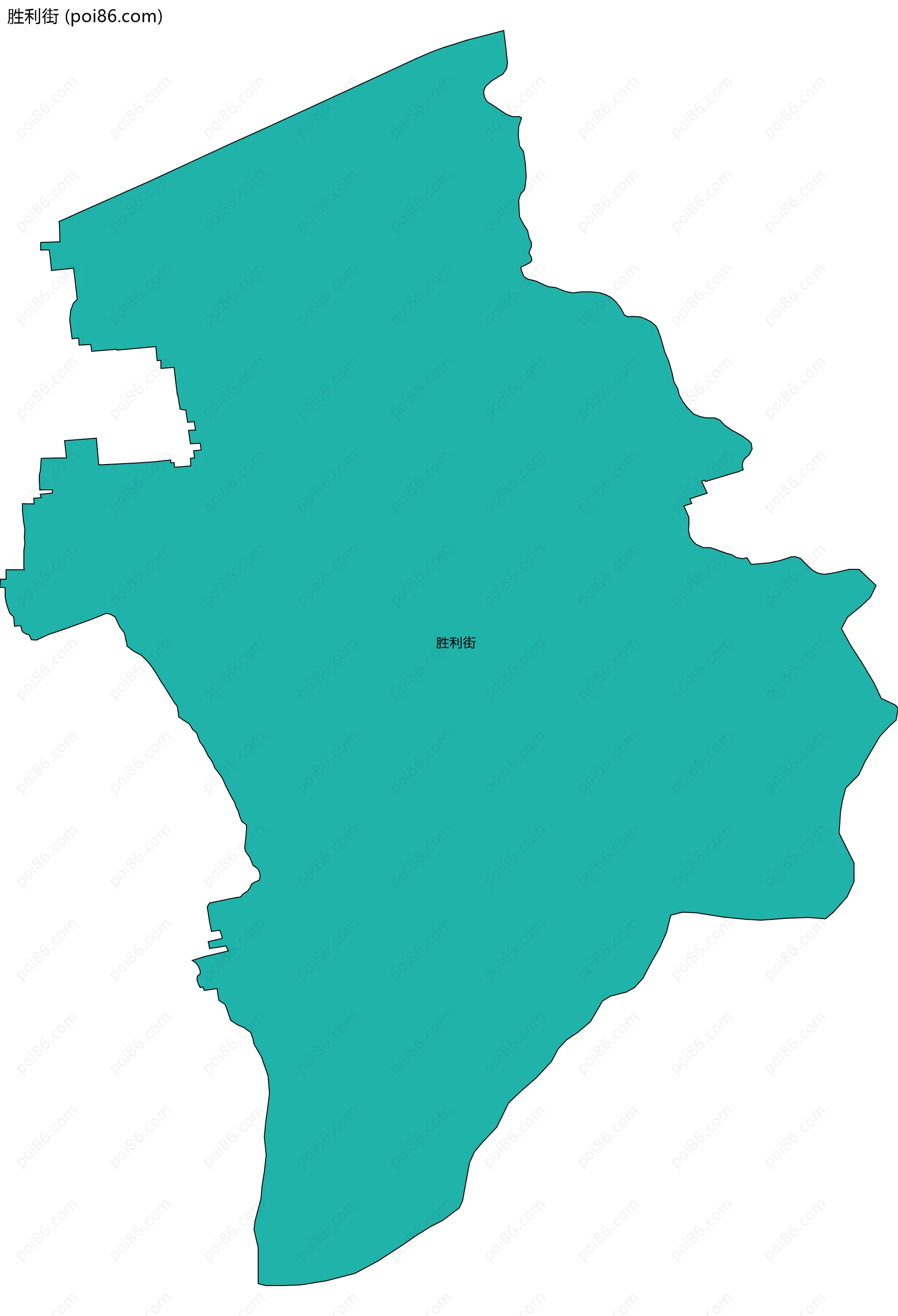 胜利街边界地图