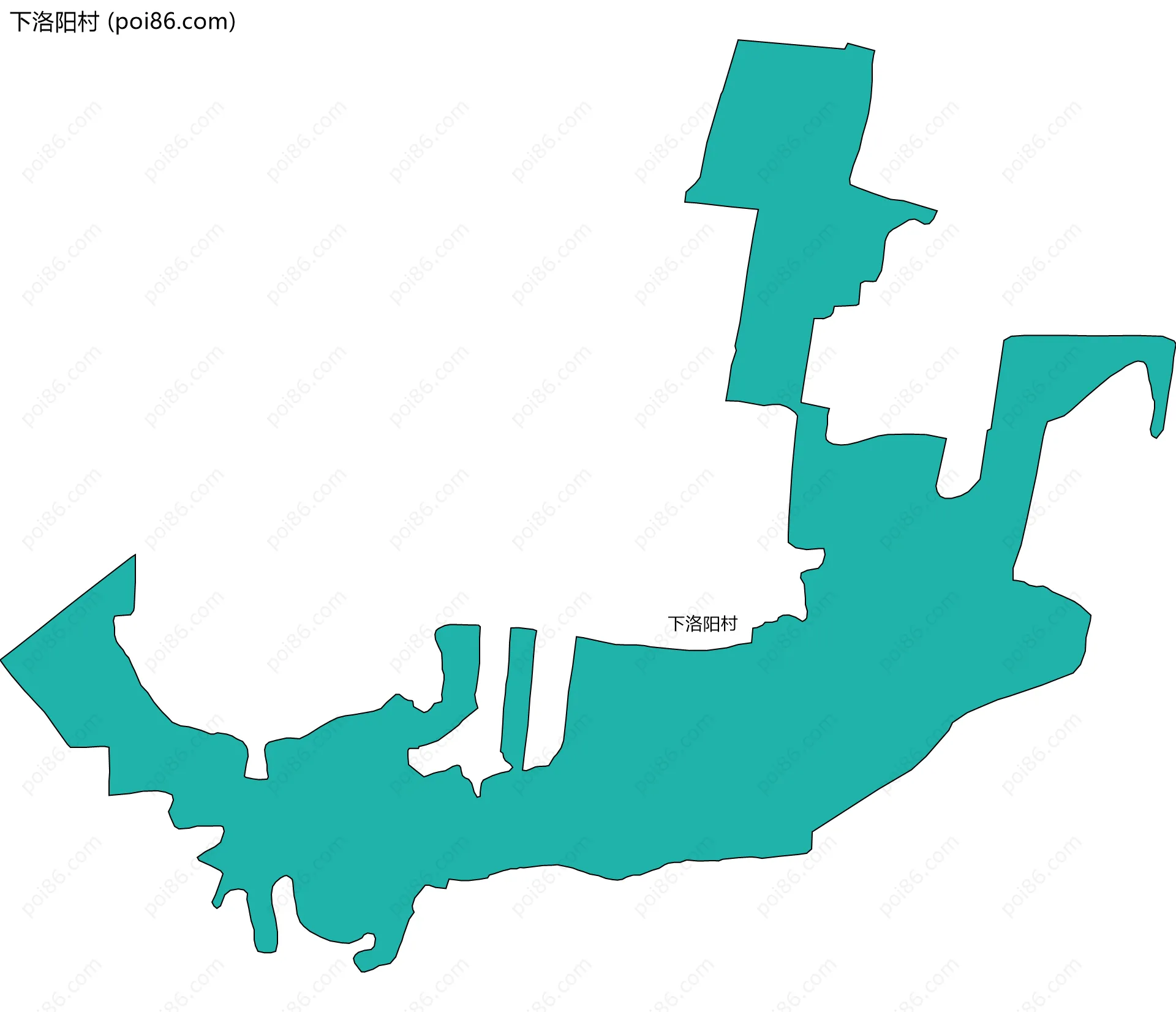 下洛阳村边界地图