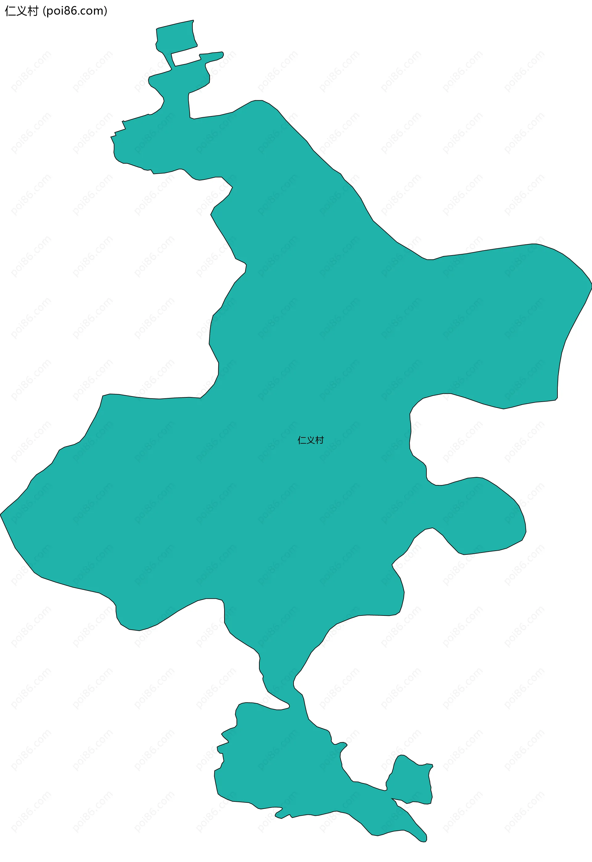 仁义村边界地图