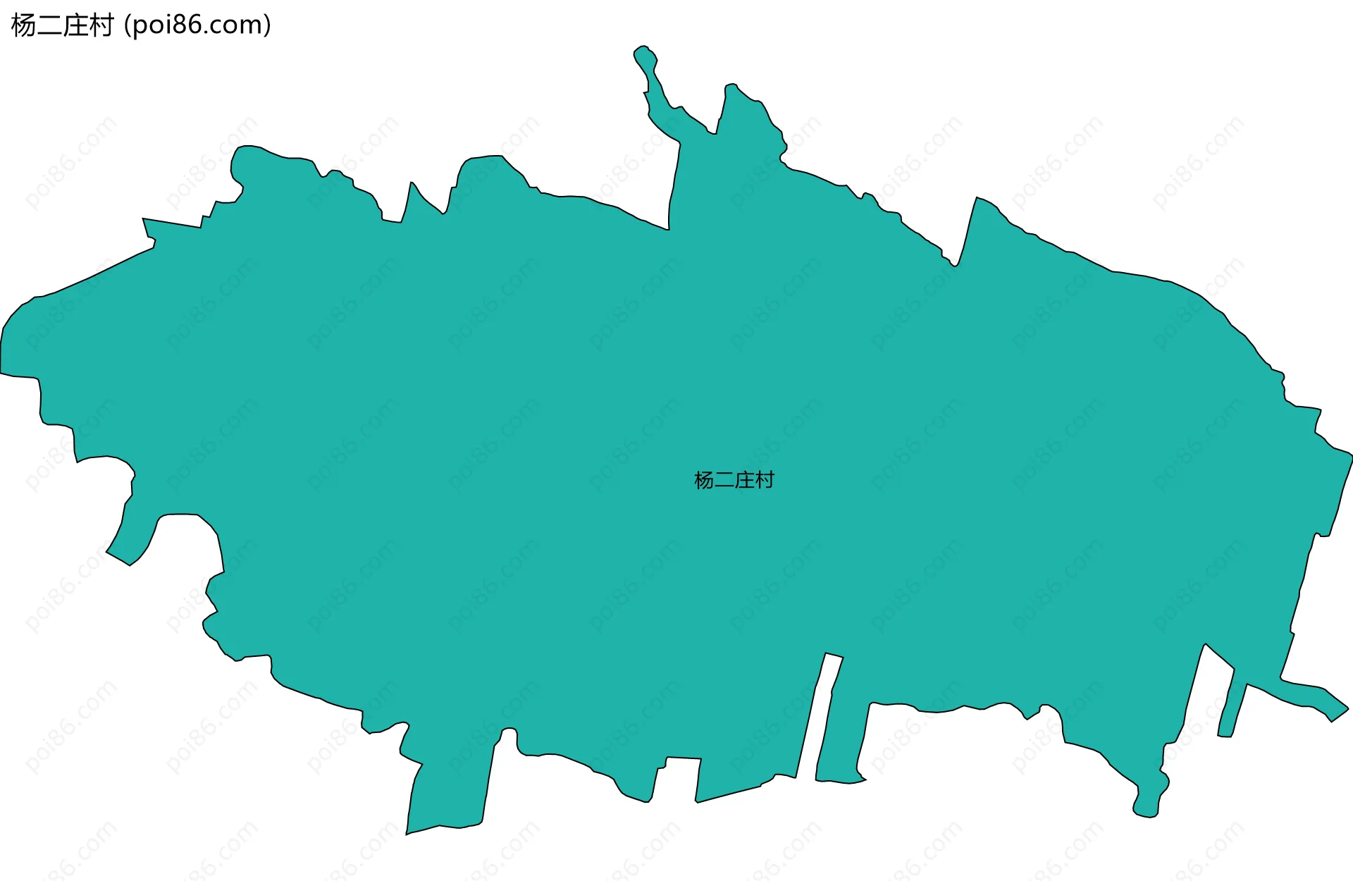 杨二庄村边界地图