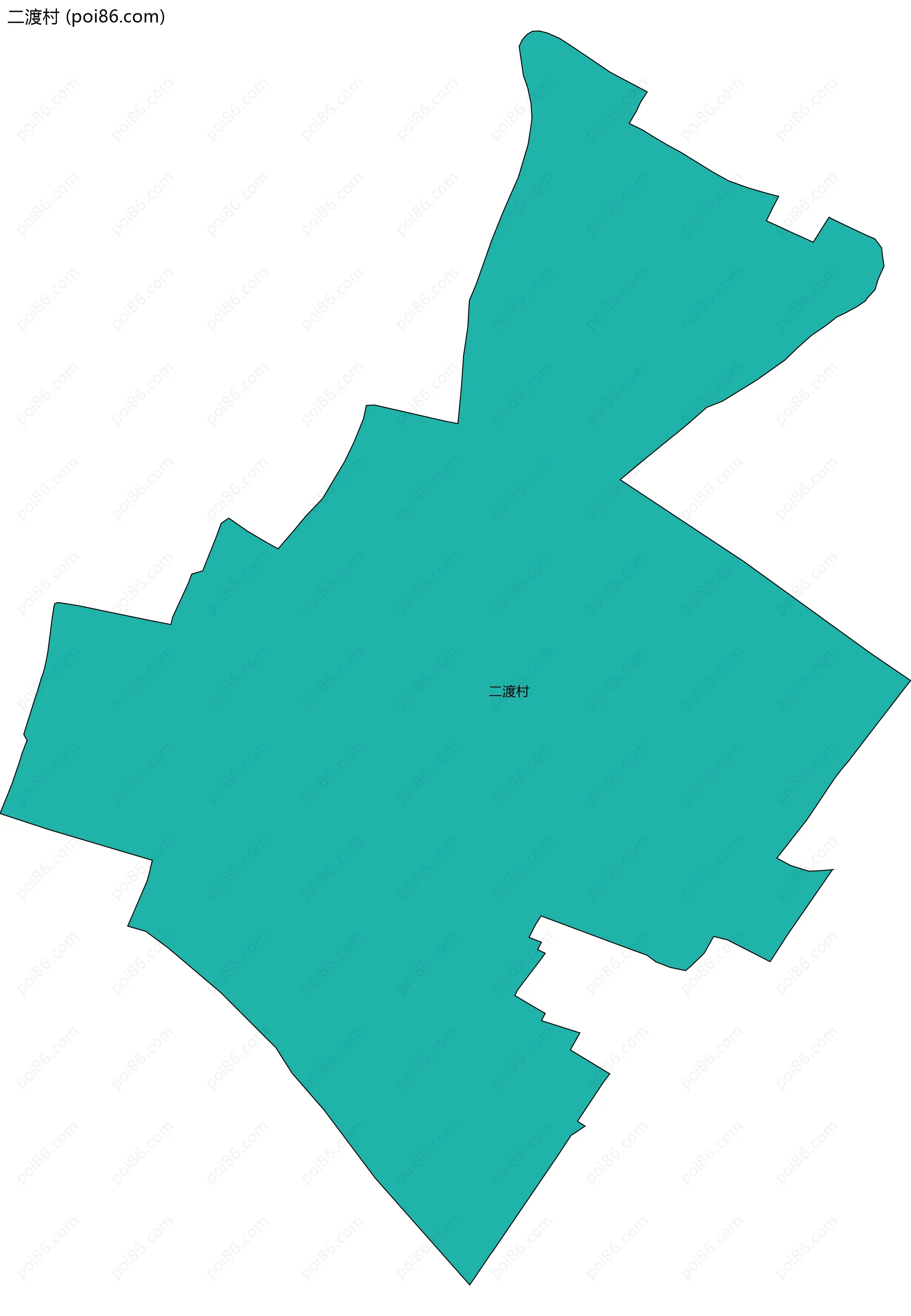 二渡村边界地图