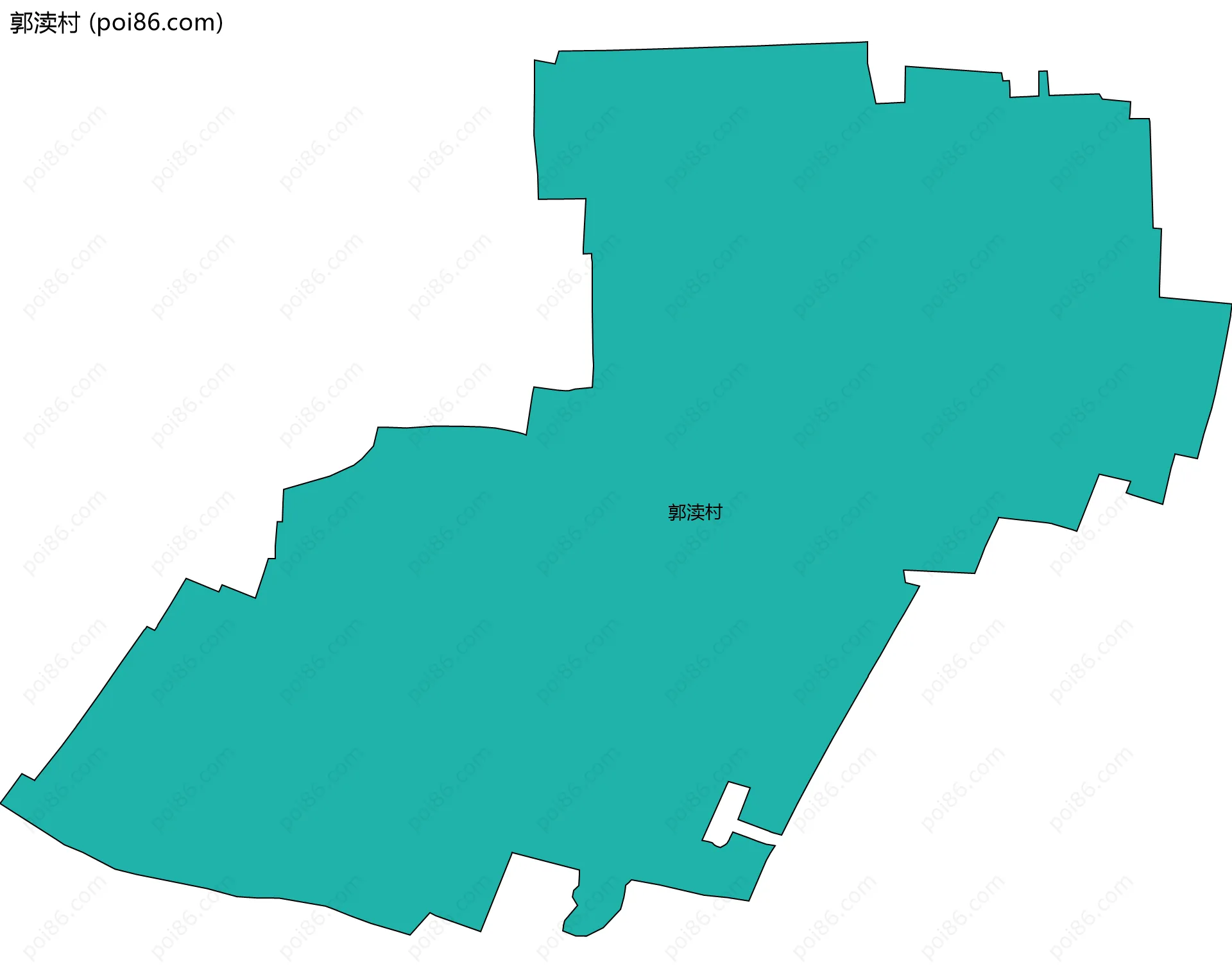 郭渎村边界地图