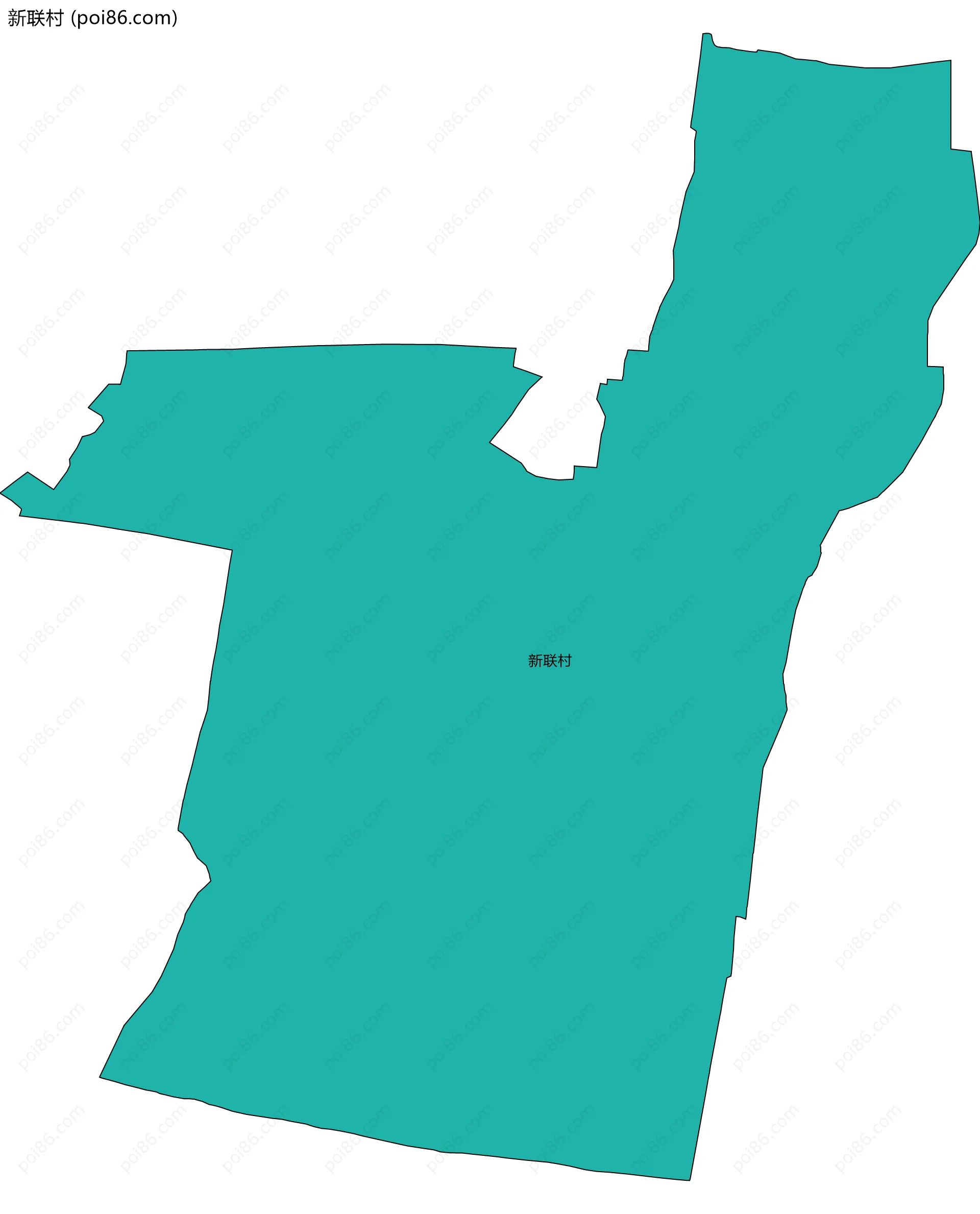 新联村边界地图