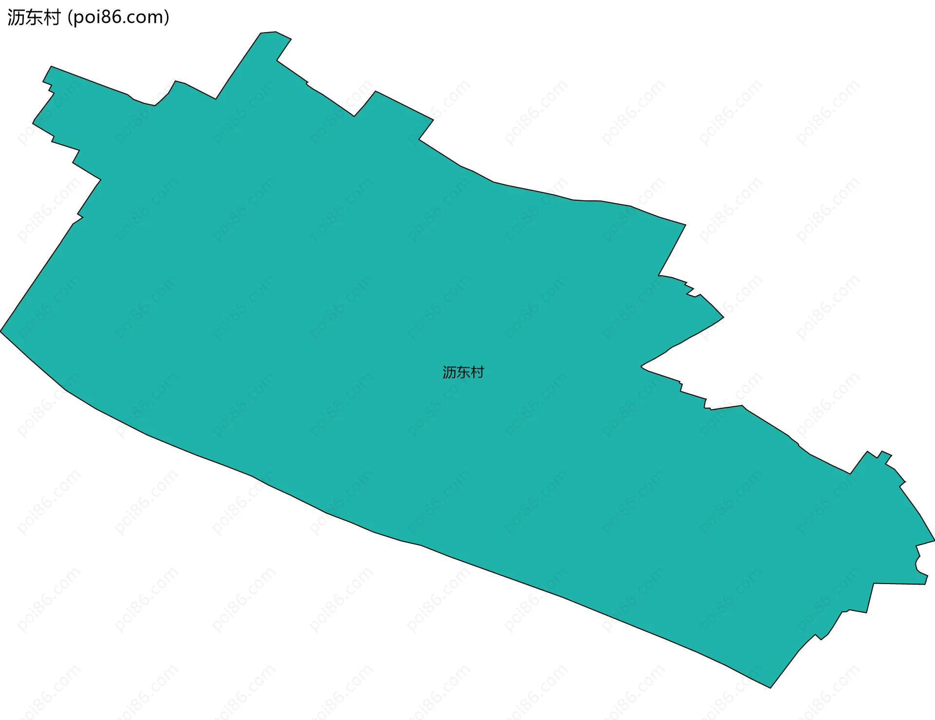 沥东村边界地图