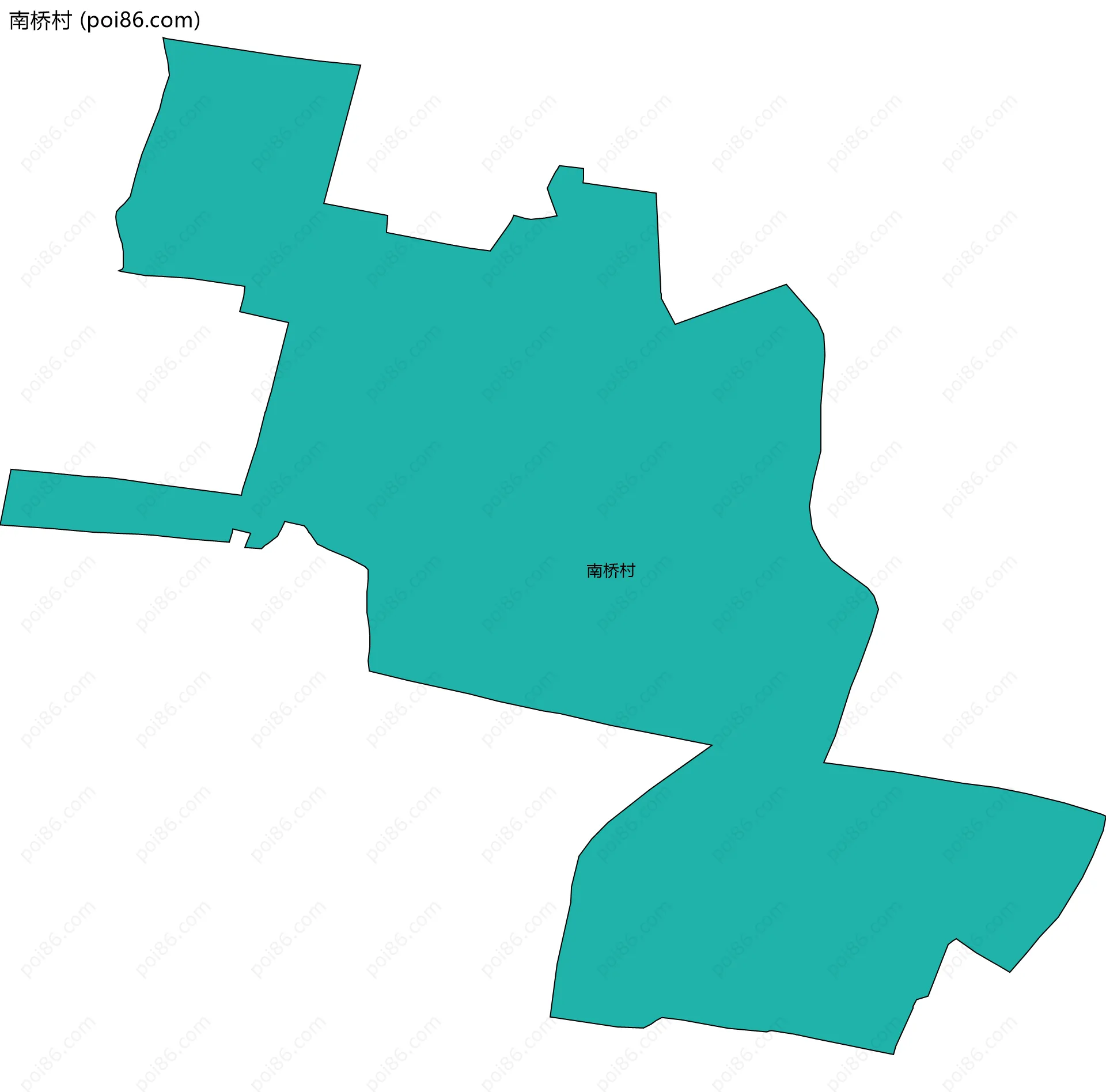 南桥村边界地图