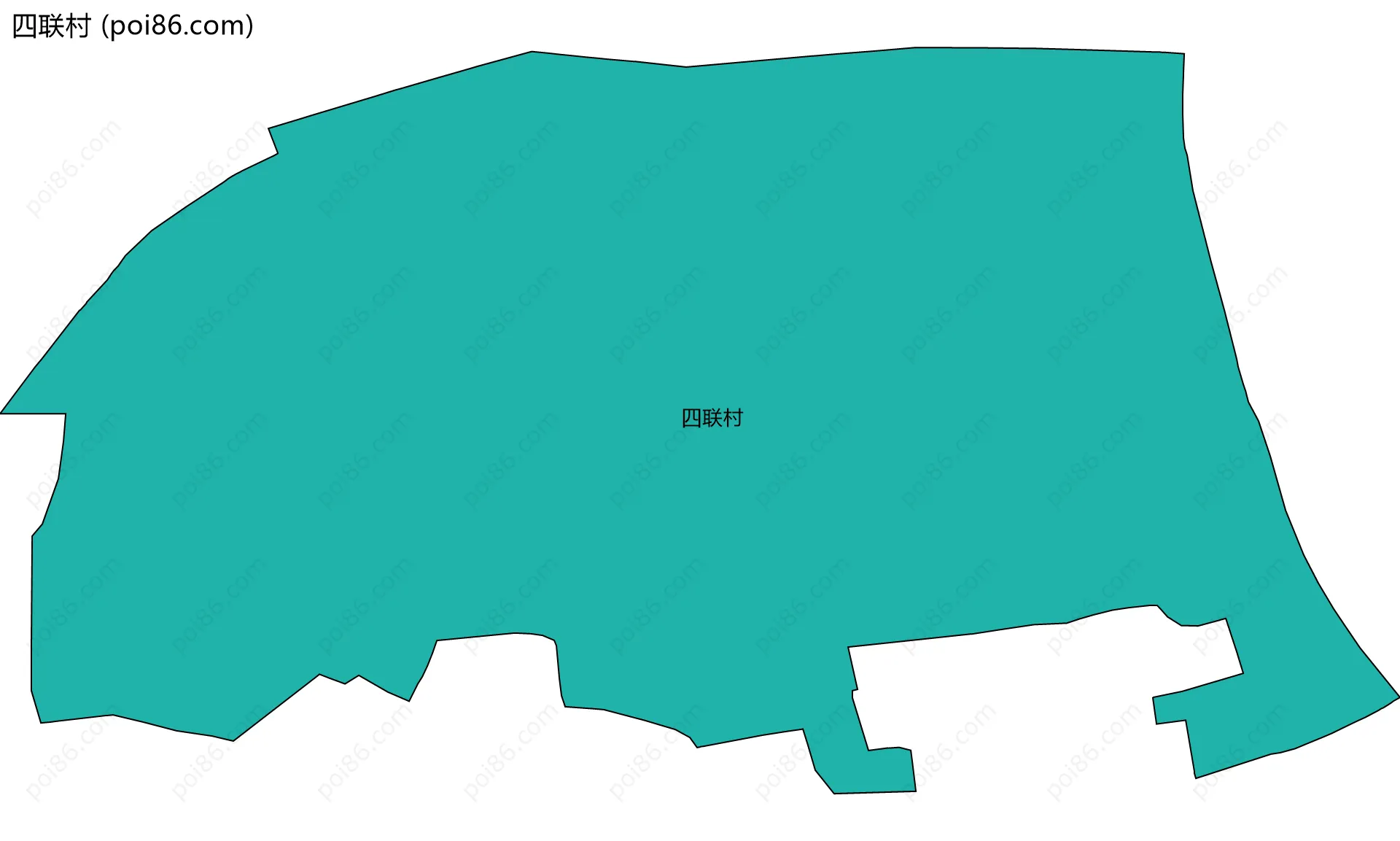 四联村边界地图