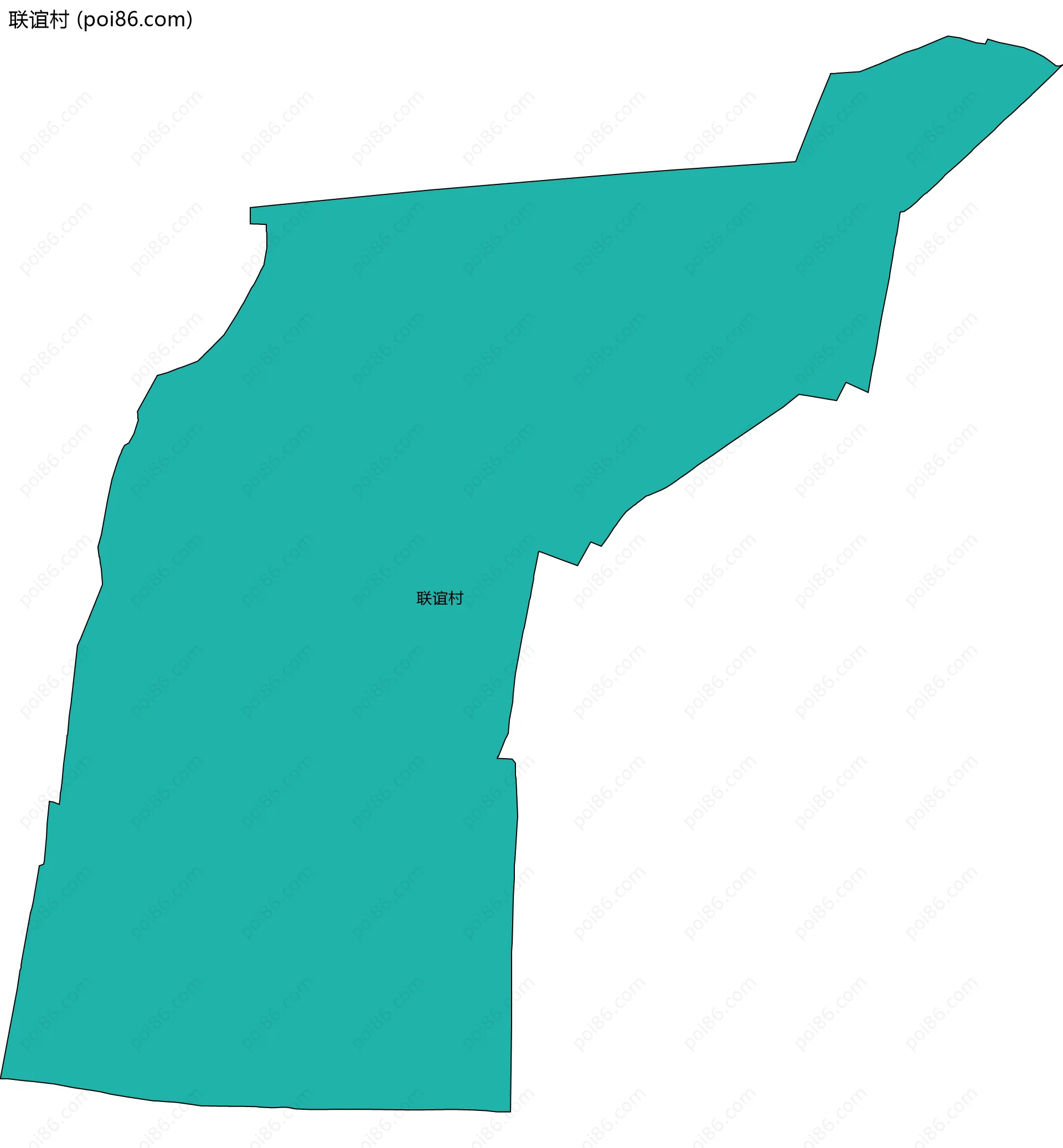 联谊村边界地图