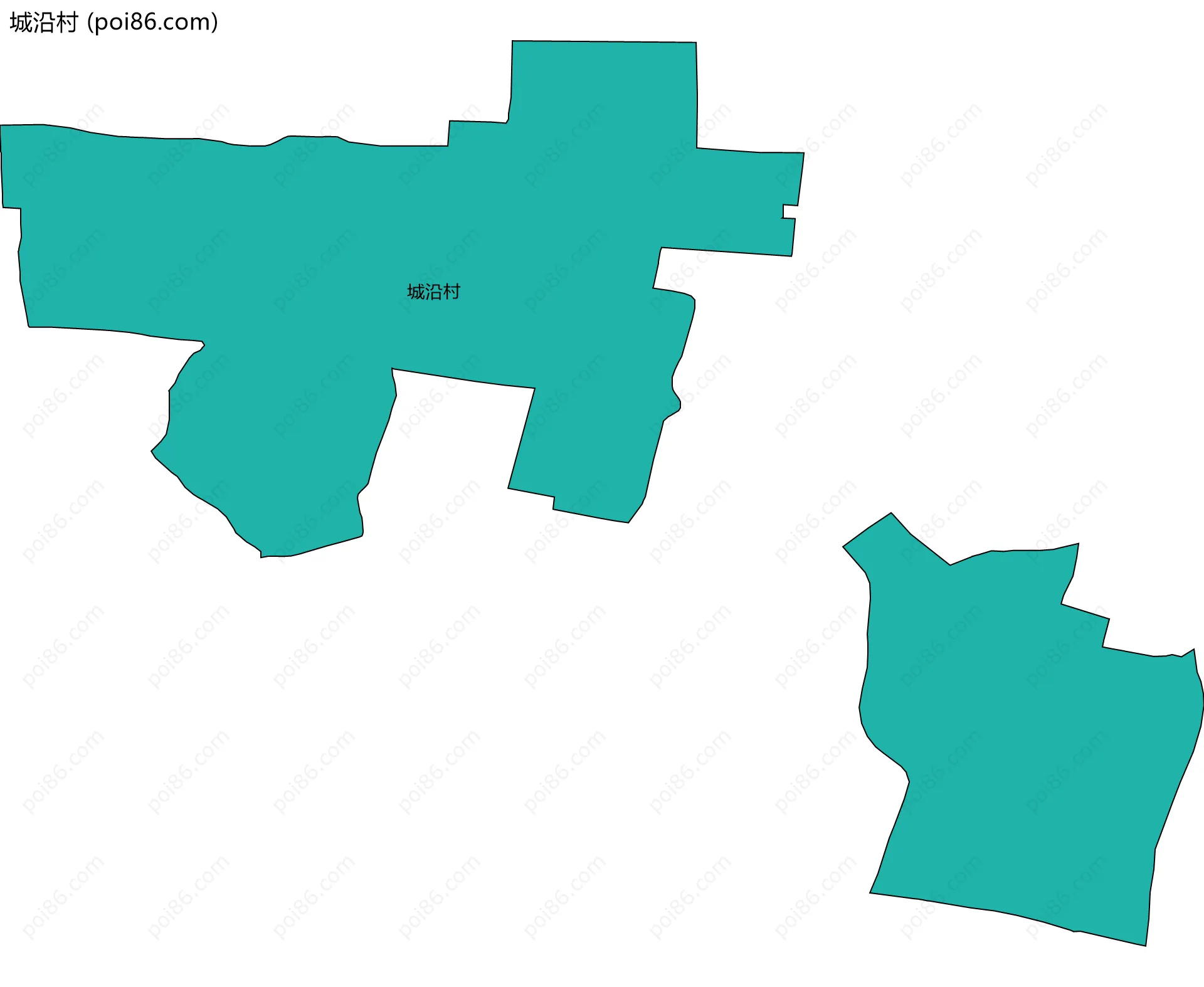 城沿村边界地图