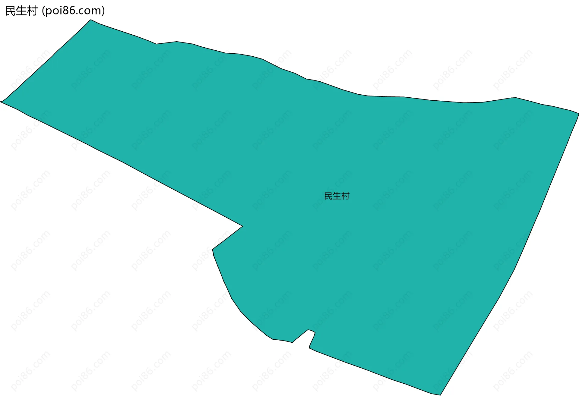 民生村边界地图