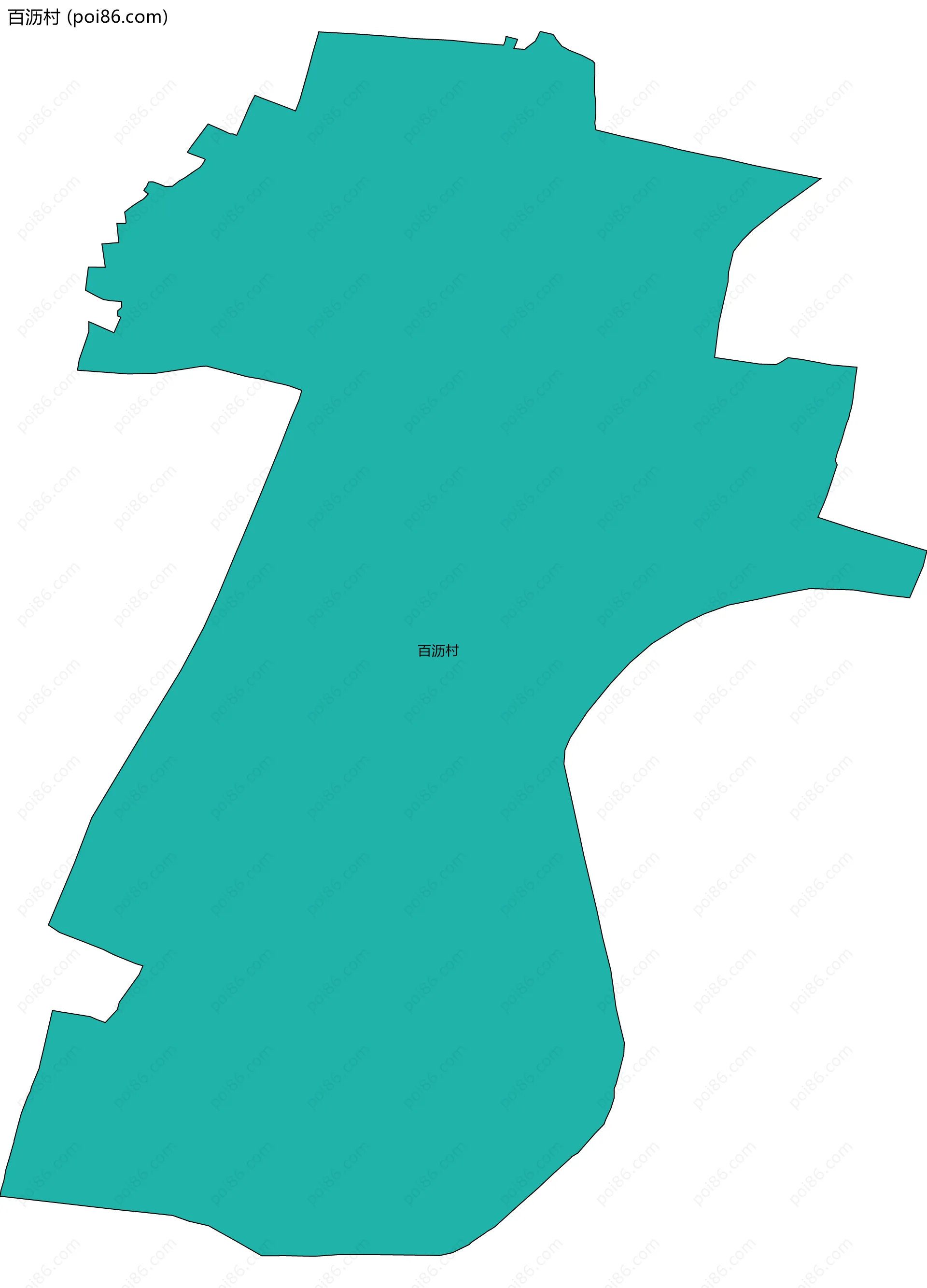 百沥村边界地图