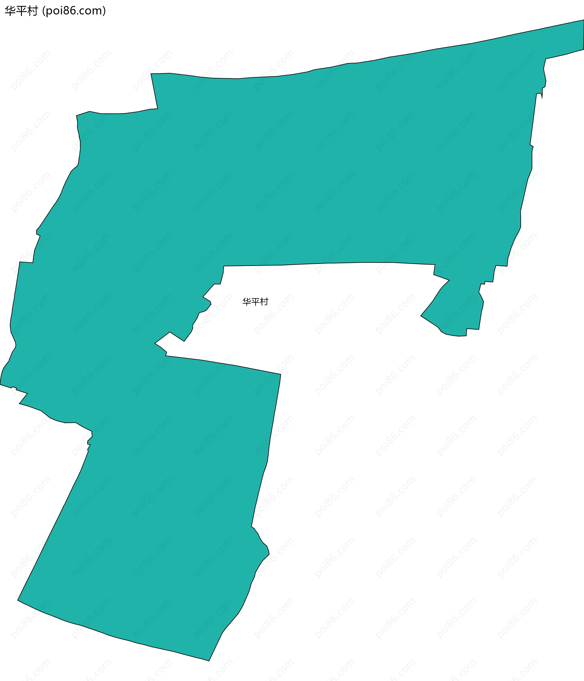 华平村边界地图
