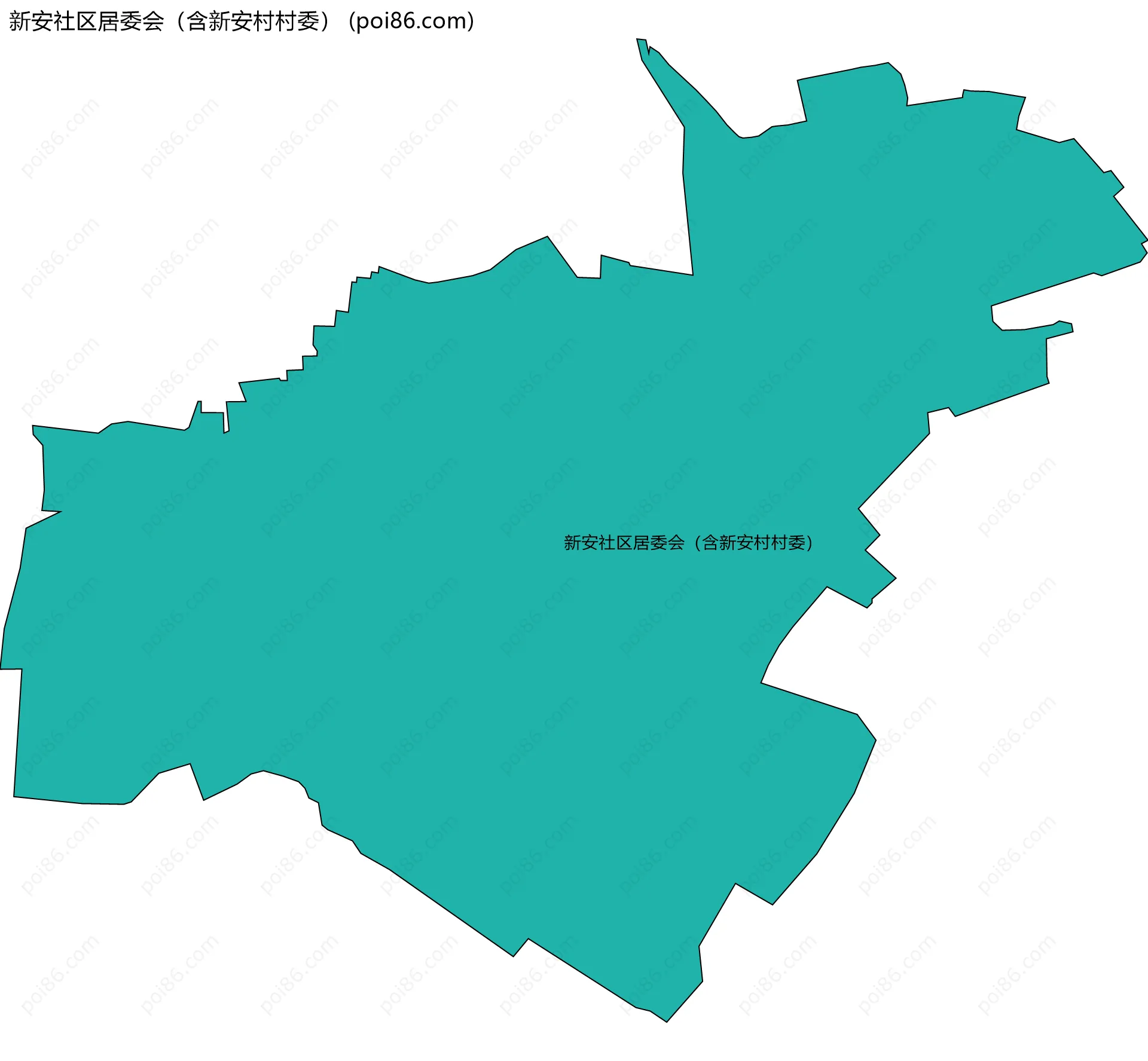 新安社区居委会（含新安村村委）边界地图