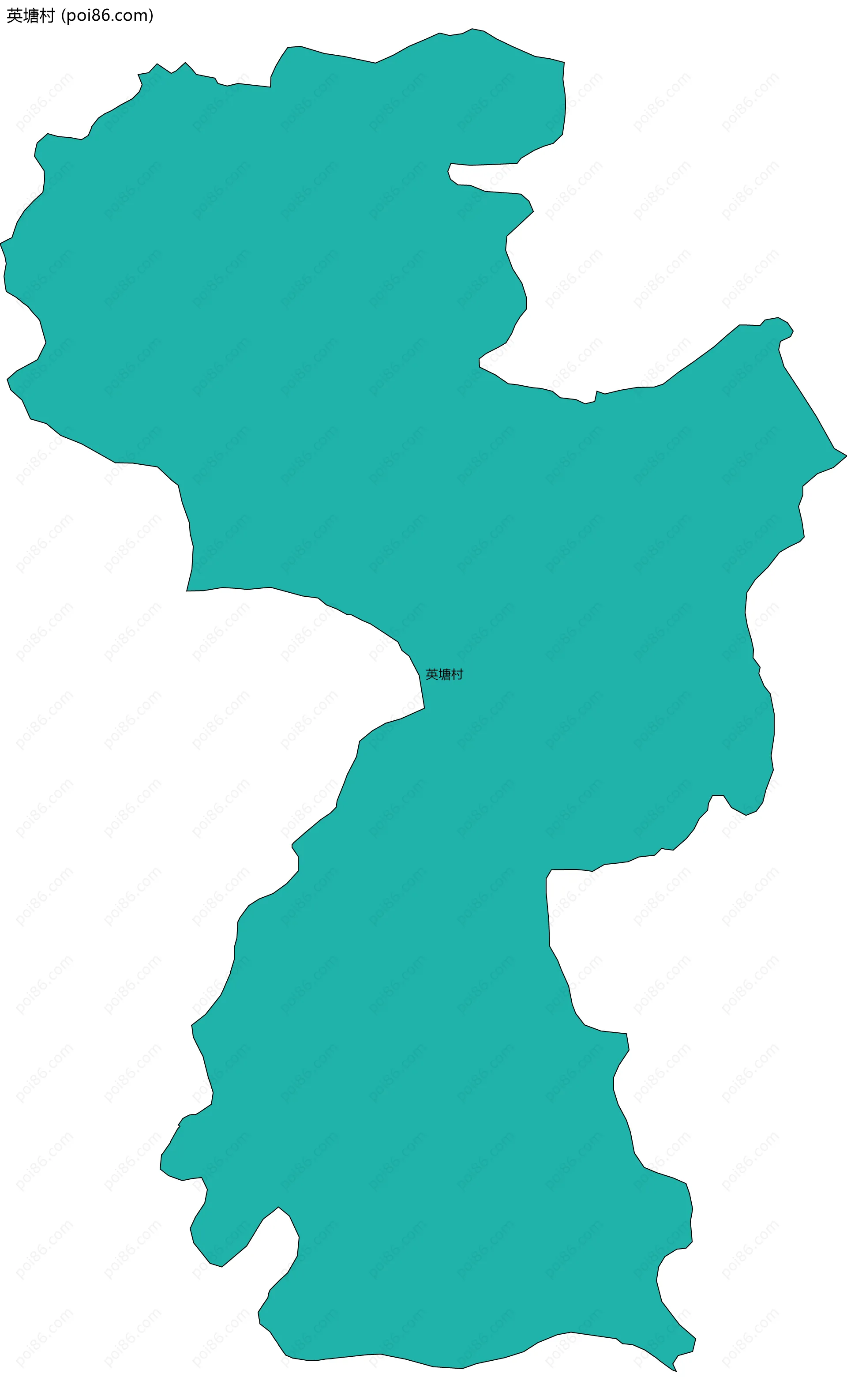 英塘村边界地图