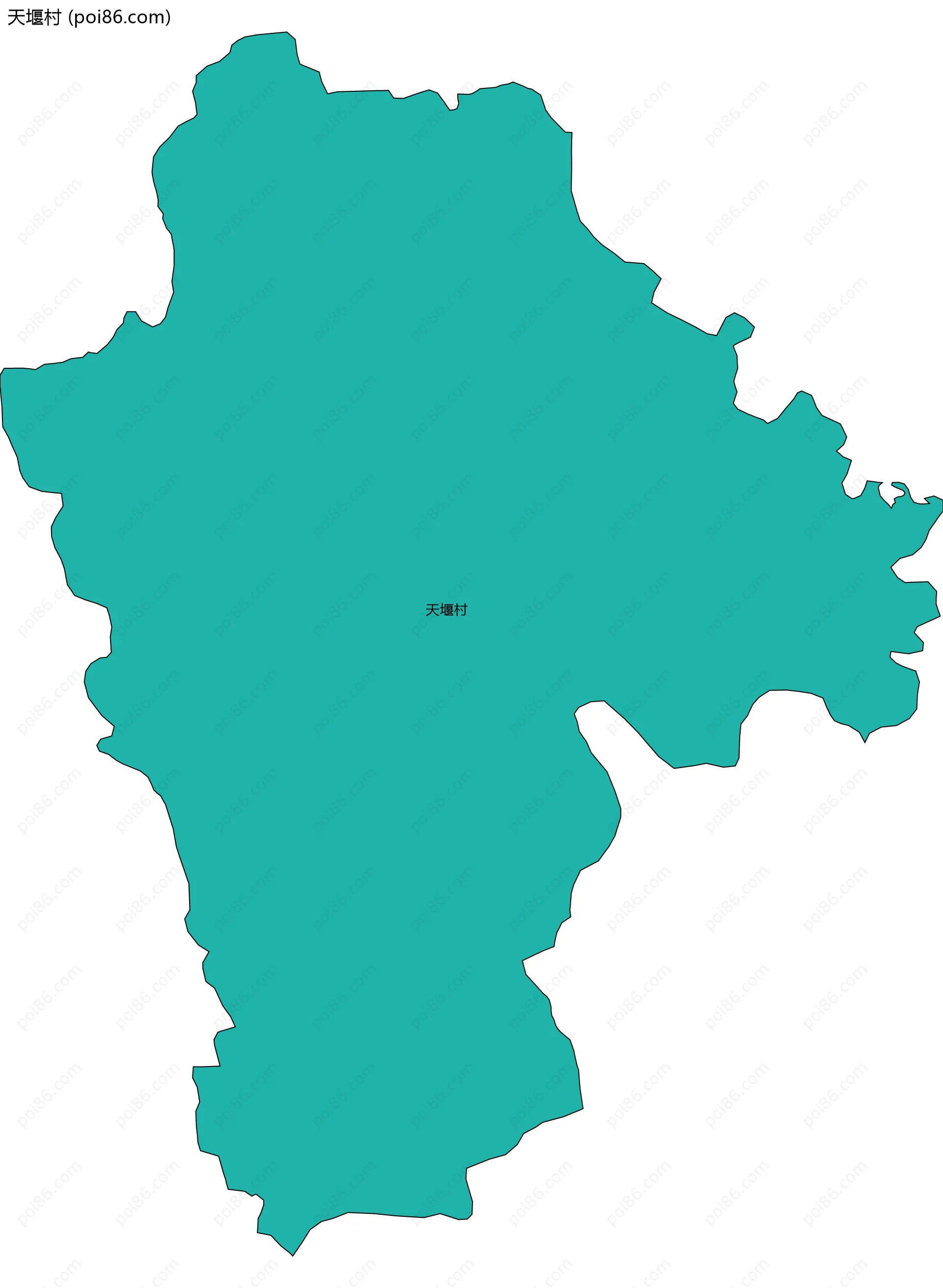 天堰村边界地图