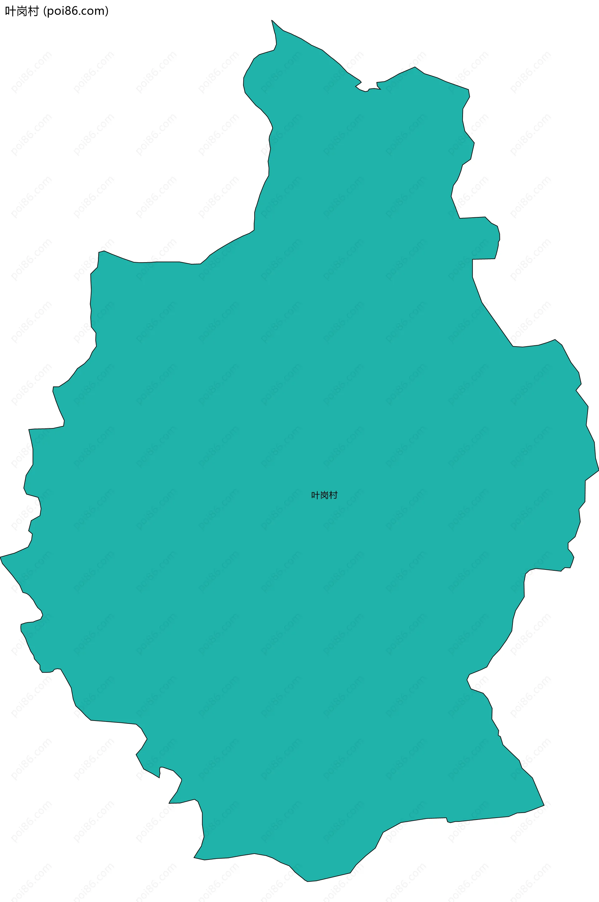 叶岗村边界地图