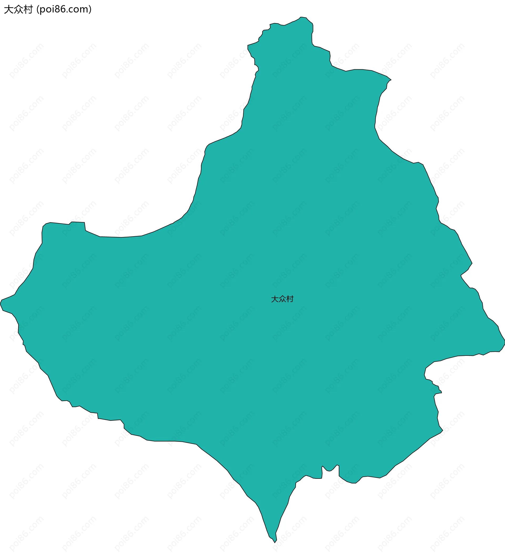 大众村边界地图