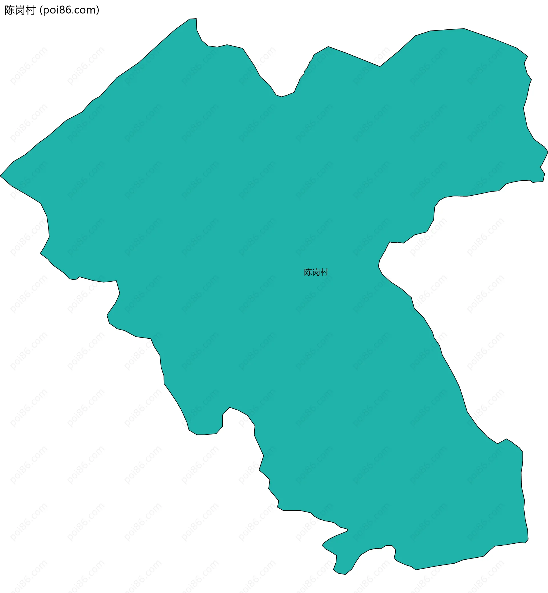 陈岗村边界地图